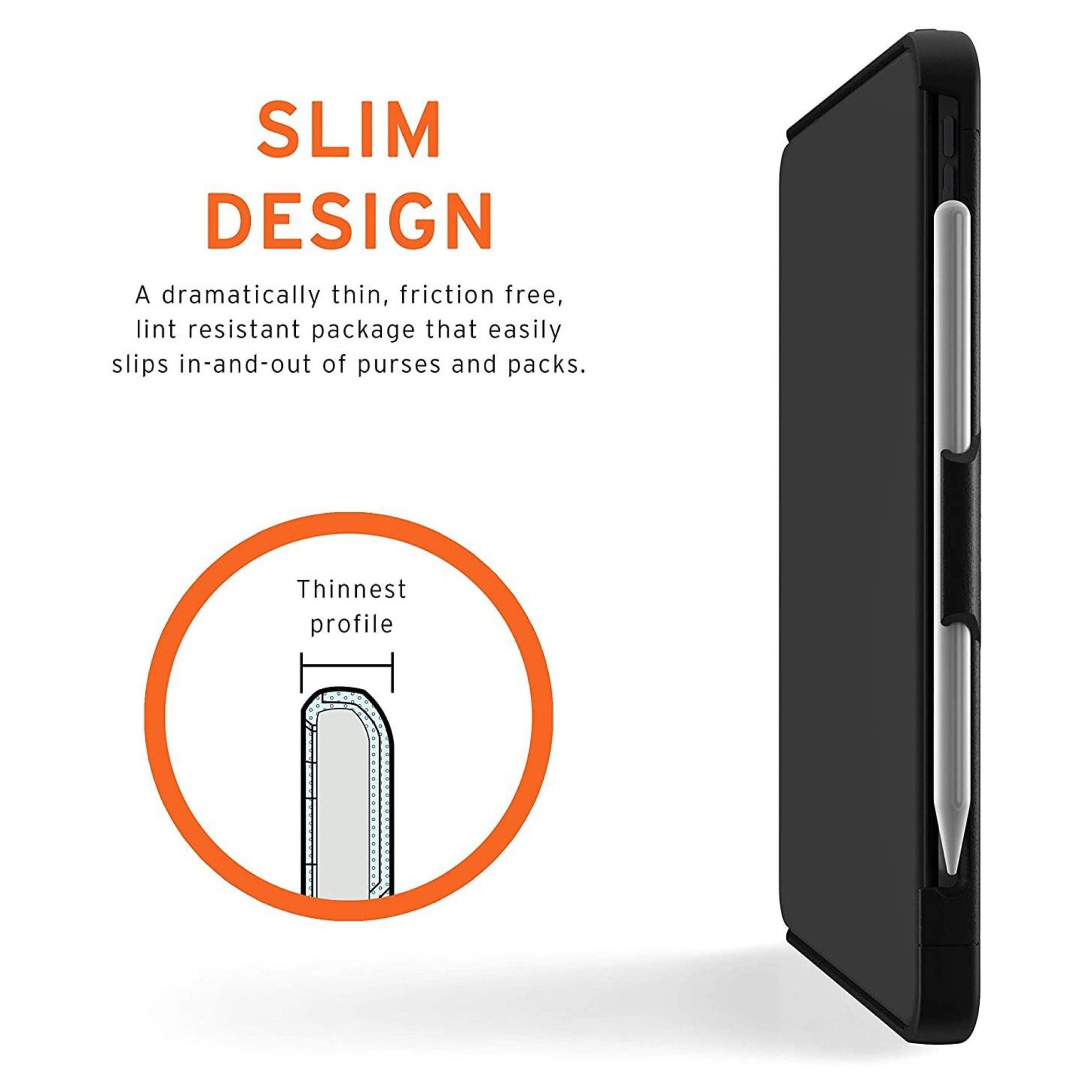 UAG Scout Series Polyurethane, TPU Flip Cover for Apple iPad Pro 12.9 Inch (4th Gen) (Feather-Light Composite Construction, Black)_12