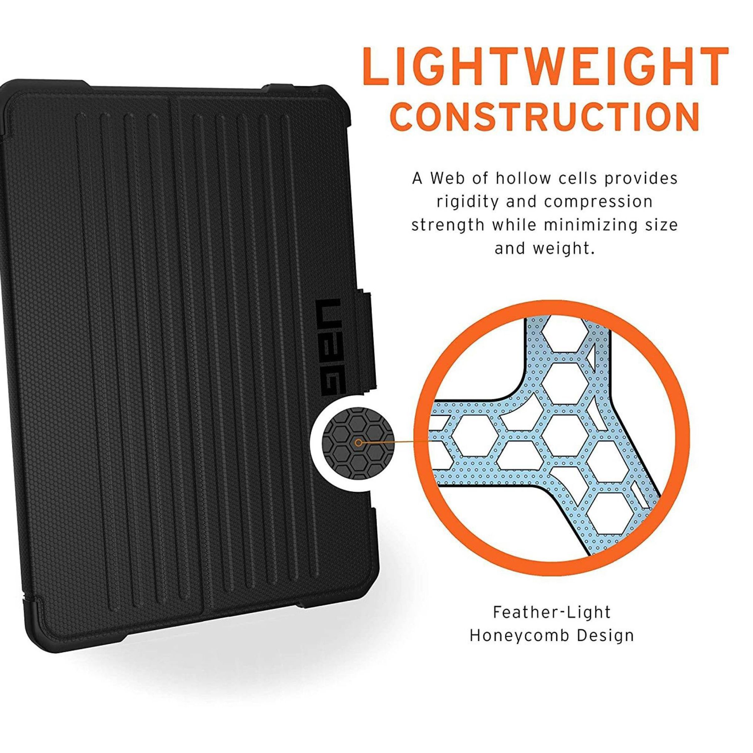 UAG Metropolis Series Polyurethane, TPU Flip Cover for Apple iPad Pro 11 Inch (4th Gen) (Feather-Light Composite Construction, Black)_8