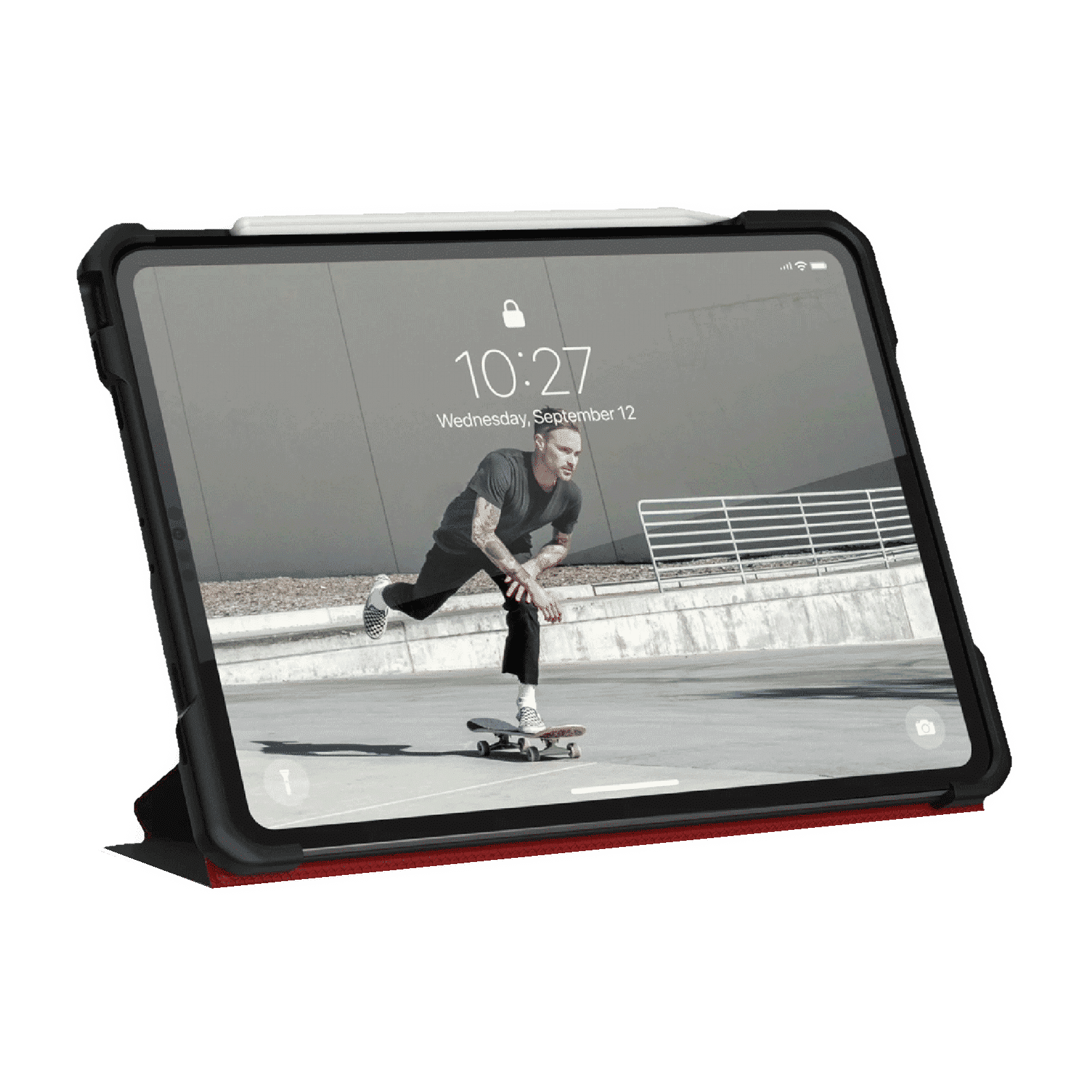 UAG Metropolis Series Polyurethane, TPU Flip Cover for Apple iPad Pro 11 Inch (4th Gen) (Feather-Light Composite Construction, Magma)_6