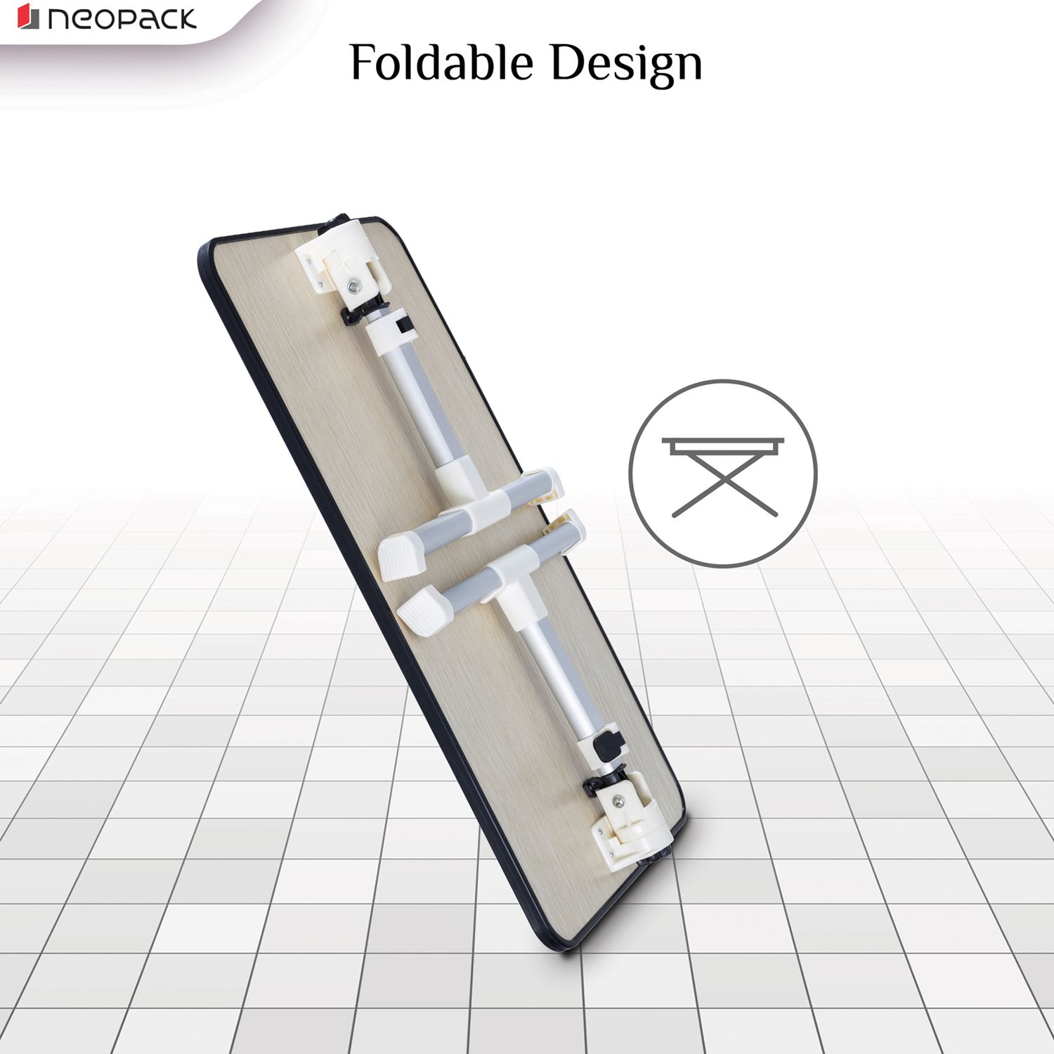 neopack Ergonomic Laptop Table For 13-16 inch Laptops (Multiple Levels Height Adjustment, ELTBR, Beige)_3