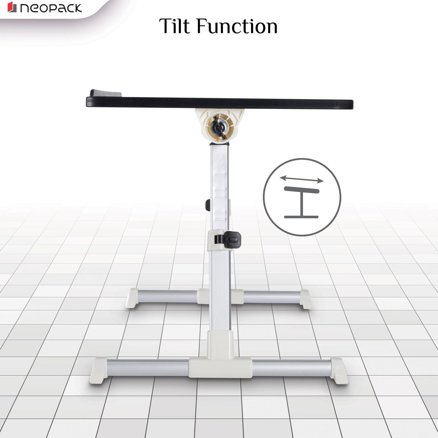 neopack Ergonomic Laptop Table For 13-16 inch Laptops (Multiple Levels Height Adjustment, ELTBR, Beige)_5