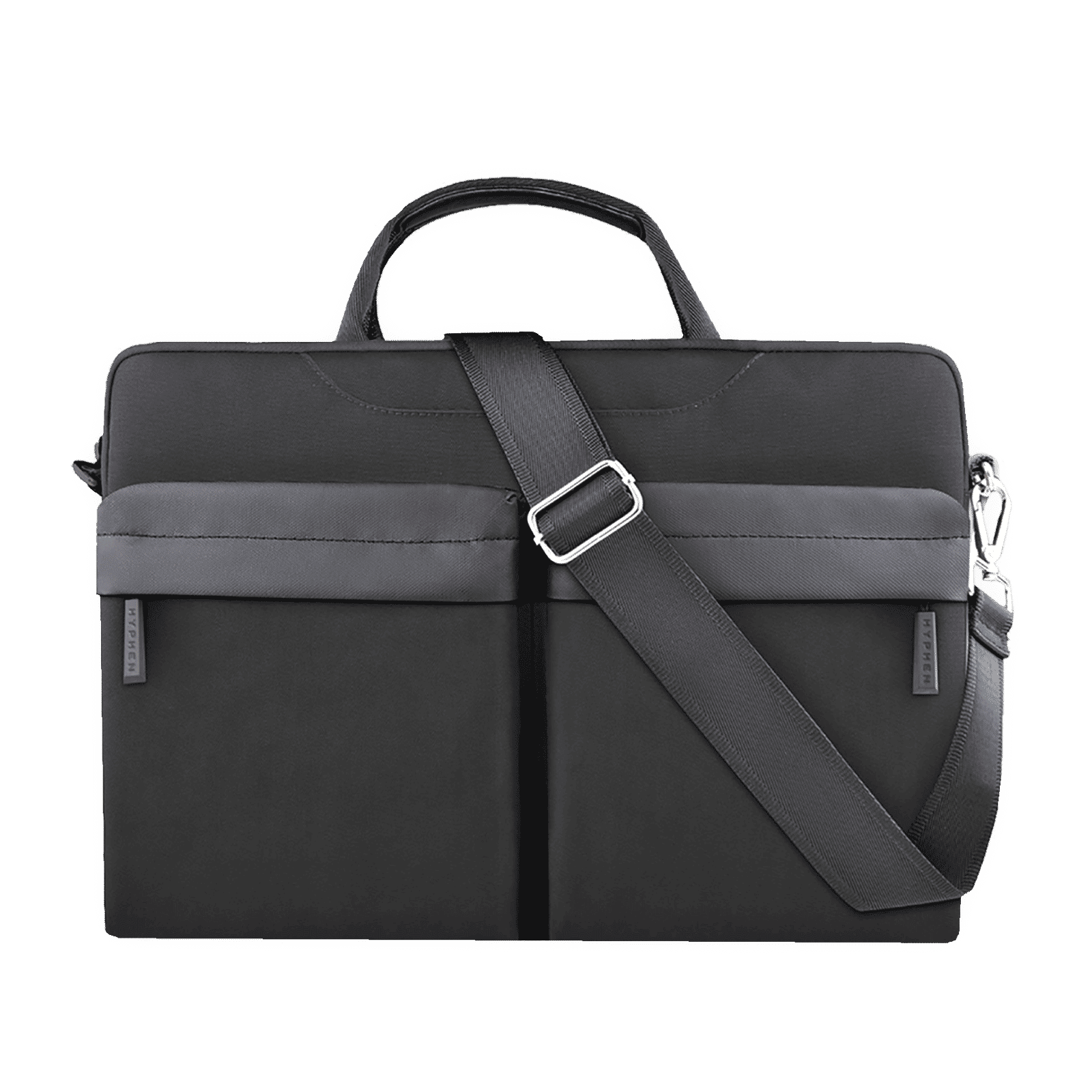 HYPHEN ESSE 701 Fabric, Polyester Laptop Sling Bag for 14 & 16 Inch Laptop (Scratch Resistant, Black)_6
