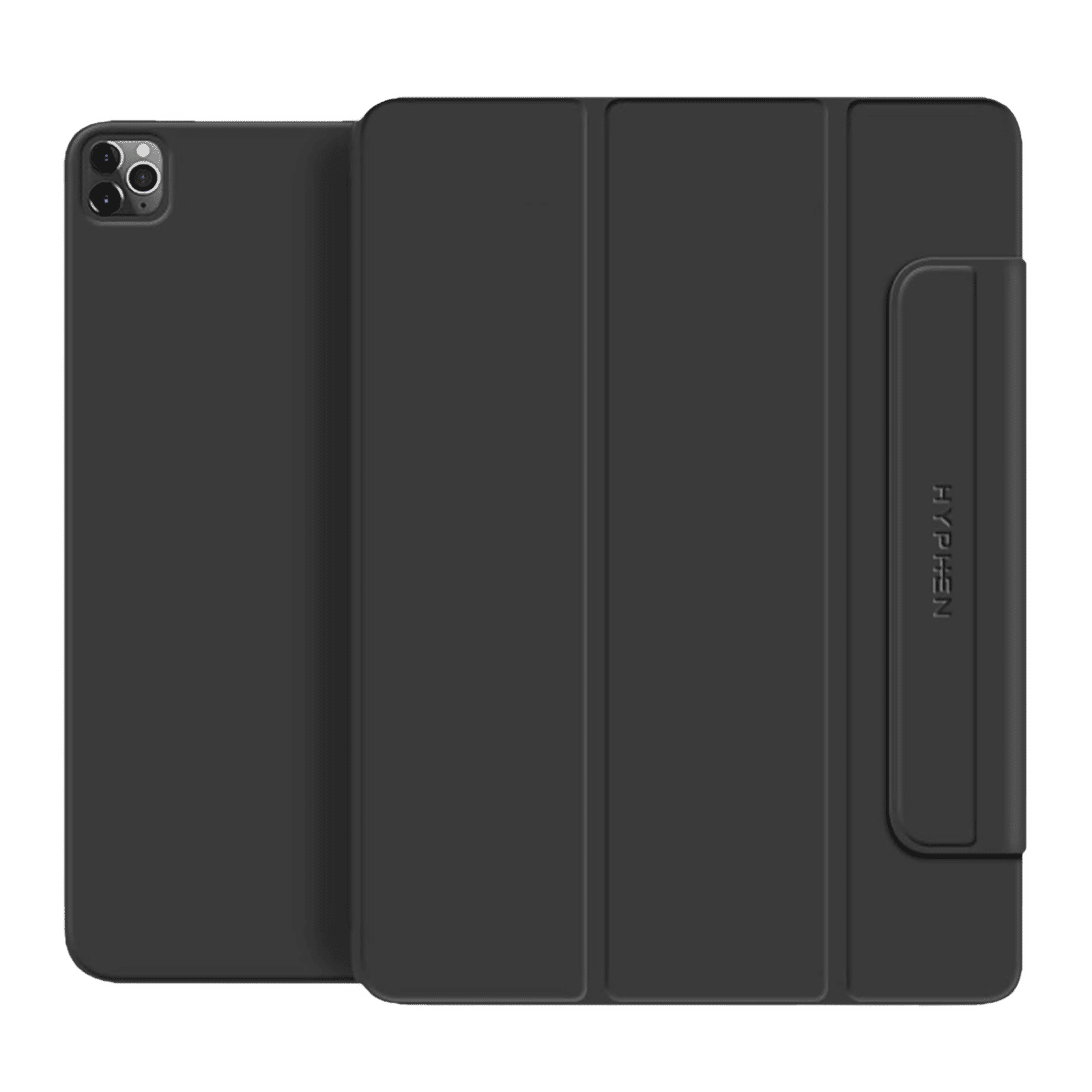 HYPHEN VERSO Folio Polyurethane Flip Case for Apple iPad Pro 11 Inch (3rd, 4th & 5th Gen) (Built-in Magnet, Black)_5