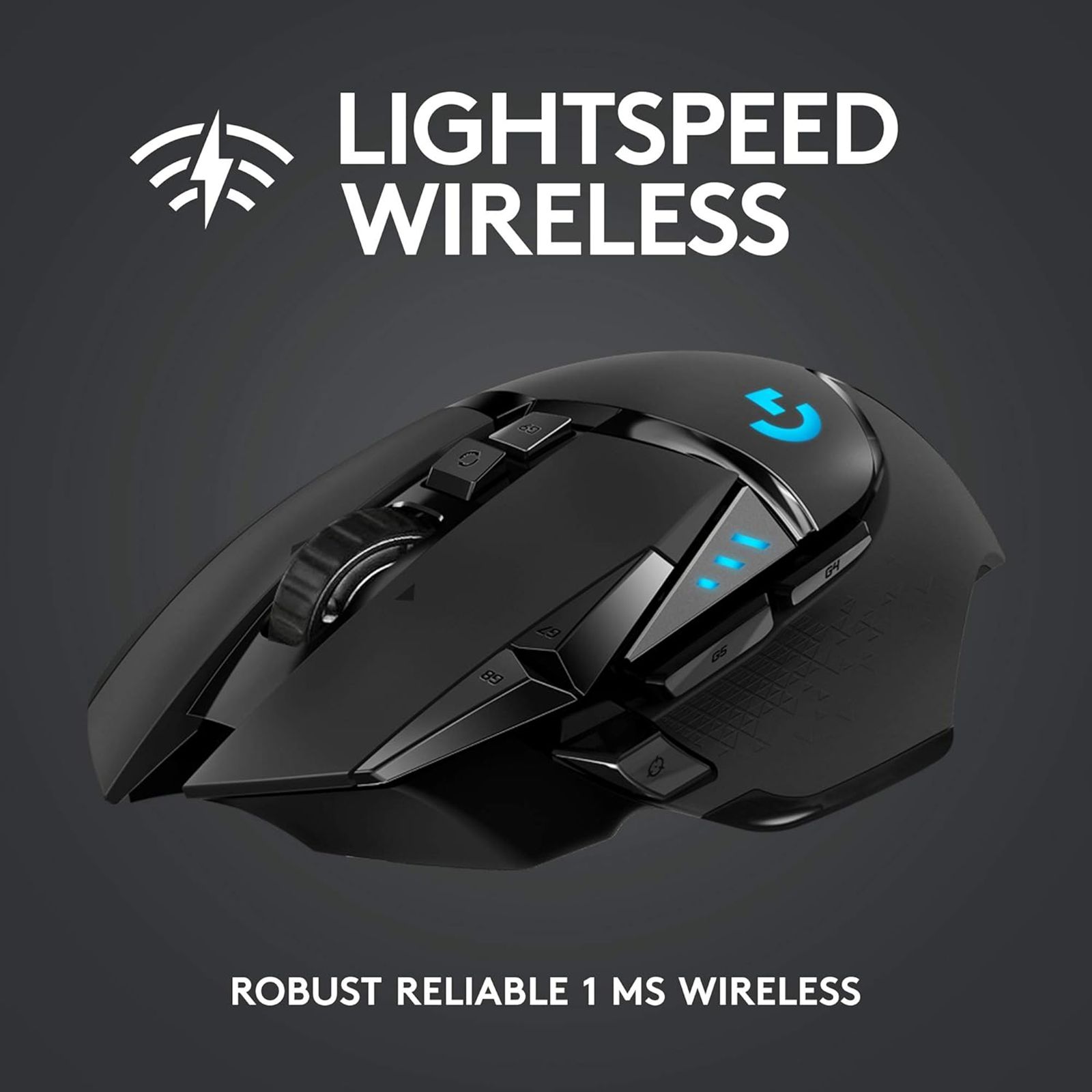 logitech G502 Lightspeed Wireless Mouse (Lightsync RGB Lighting, 910-005569, Black)_10