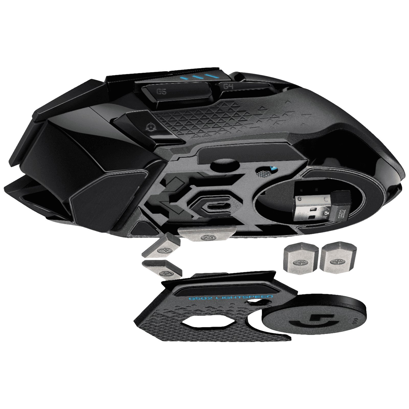 logitech G502 Lightspeed Wireless Mouse (Lightsync RGB Lighting, 910-005569, Black)_8