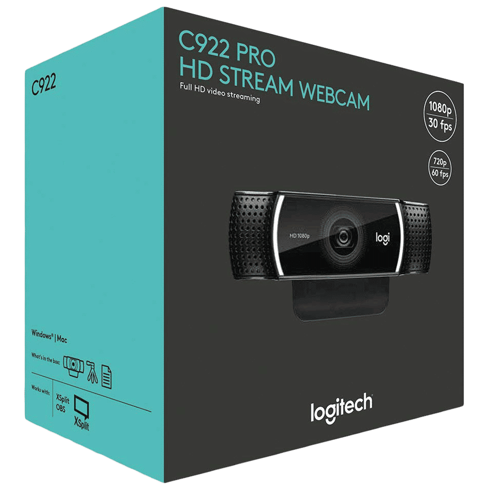 logitech C922 Pro USB 1080p Web Cam (Automatic Low Light Correction, 960-001090, Black)_7