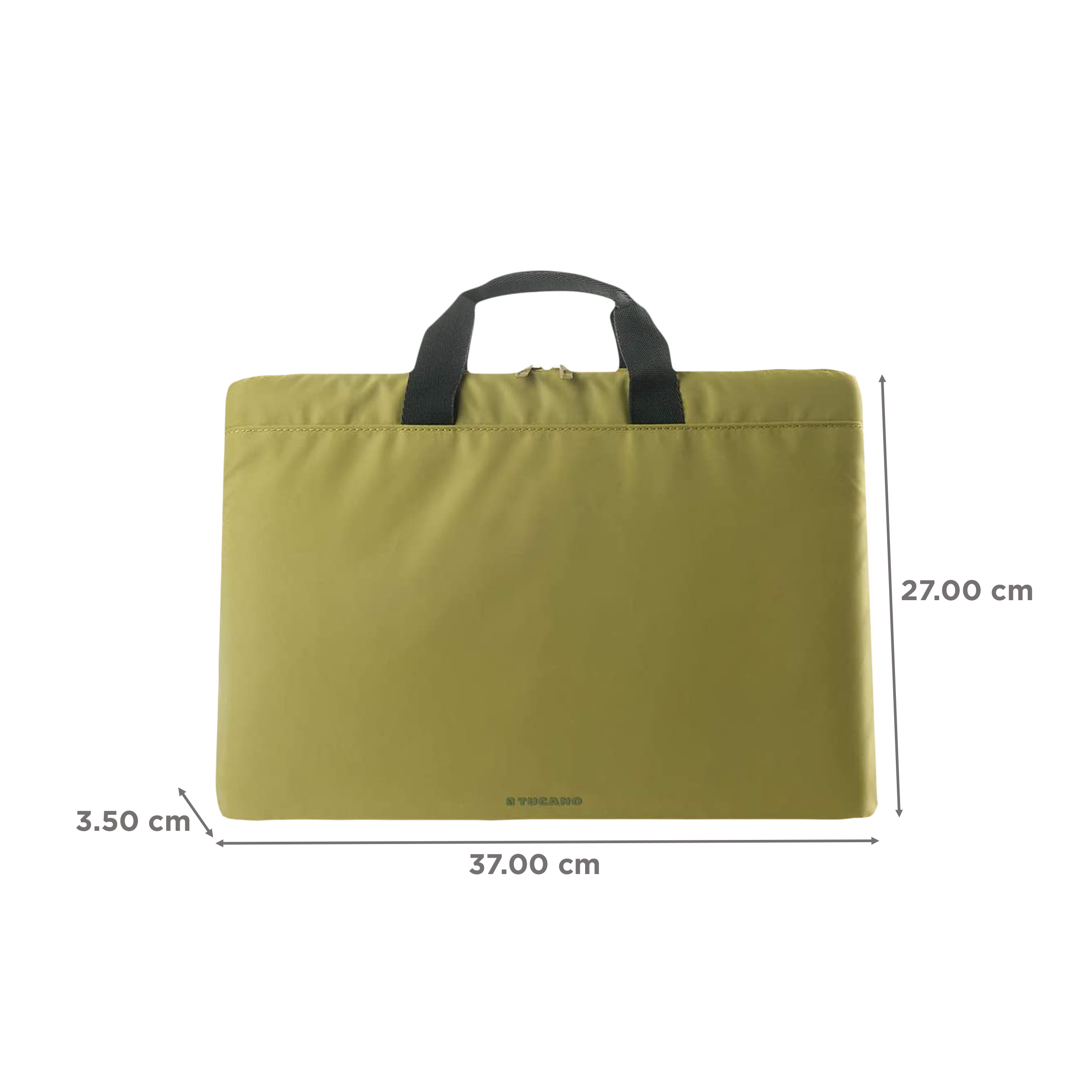 TUCANO Minilux Nylon Laptop Sleeve for 13, 14 & 15 Inch Laptop (Internal Anti-shock Padding, Acid Green)_2