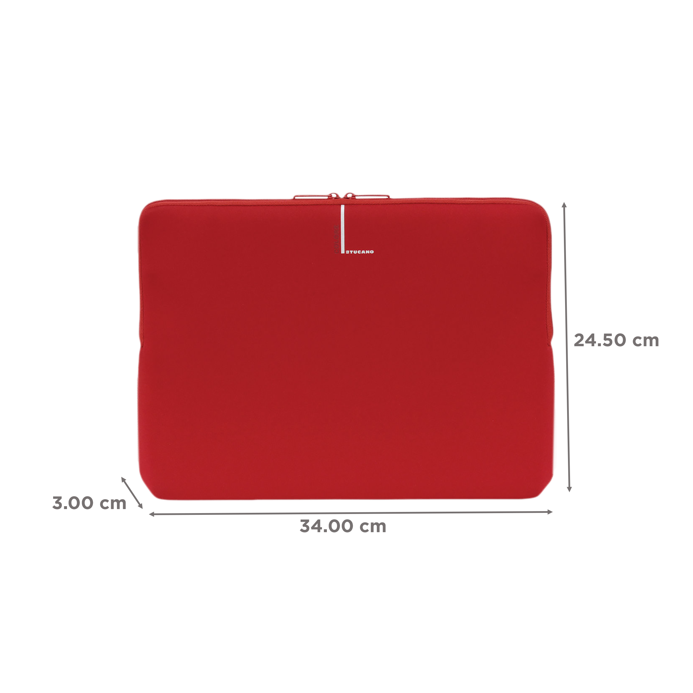 TUCANO Colore Neoprene Laptop Sleeve for 13 & 14 Inch Laptop (Anti-Slip System, Red)_2