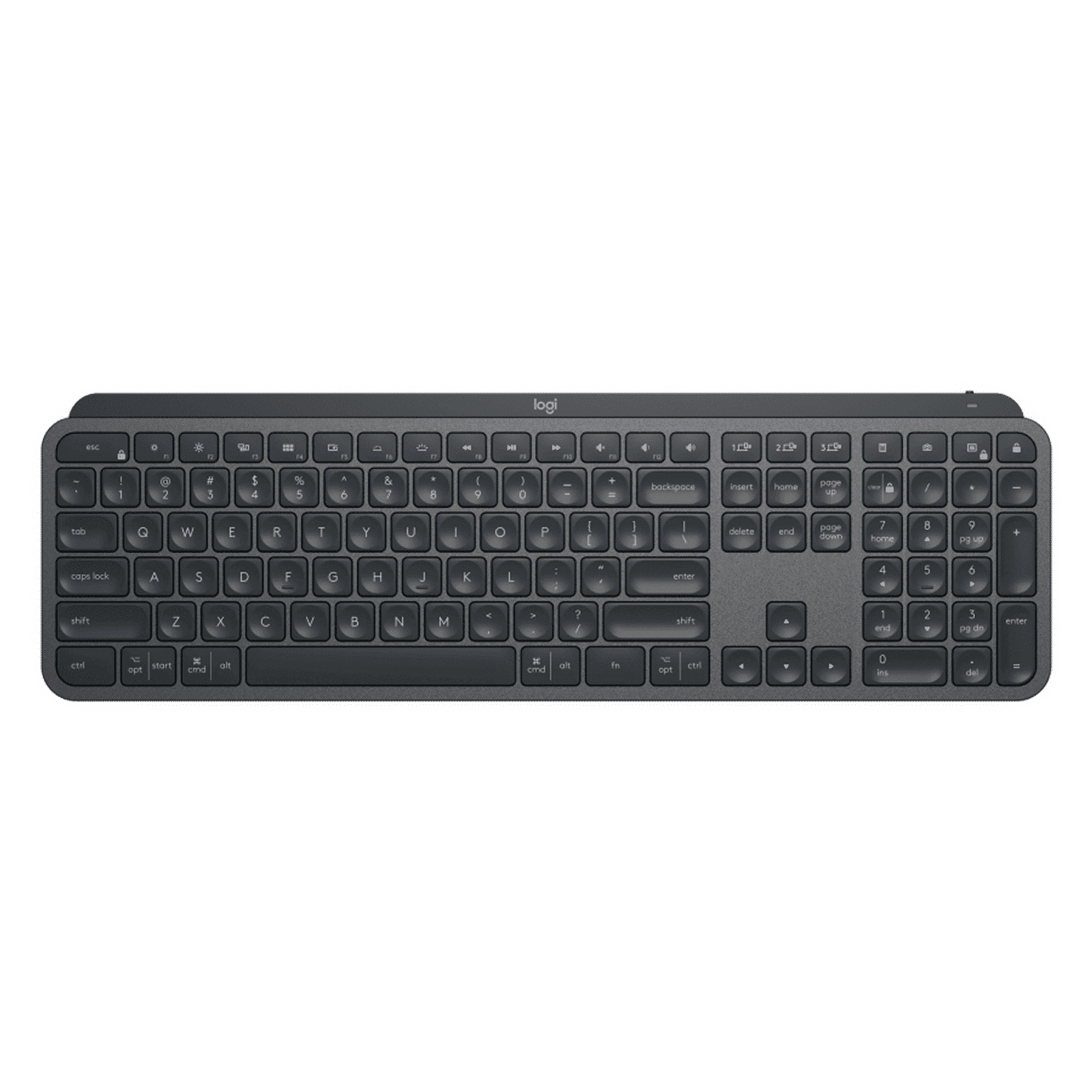 logitech MX Keys Rechargeable Bluetooth Wireless Keyboard with Multi Device Connectivity (Tactile Responsive Typing, Black) logitech MX Keys Rechargeable Bluetooth Wireless Keyboard with Multi Device Connectivity (Tactile Responsive Typing, Black)_1