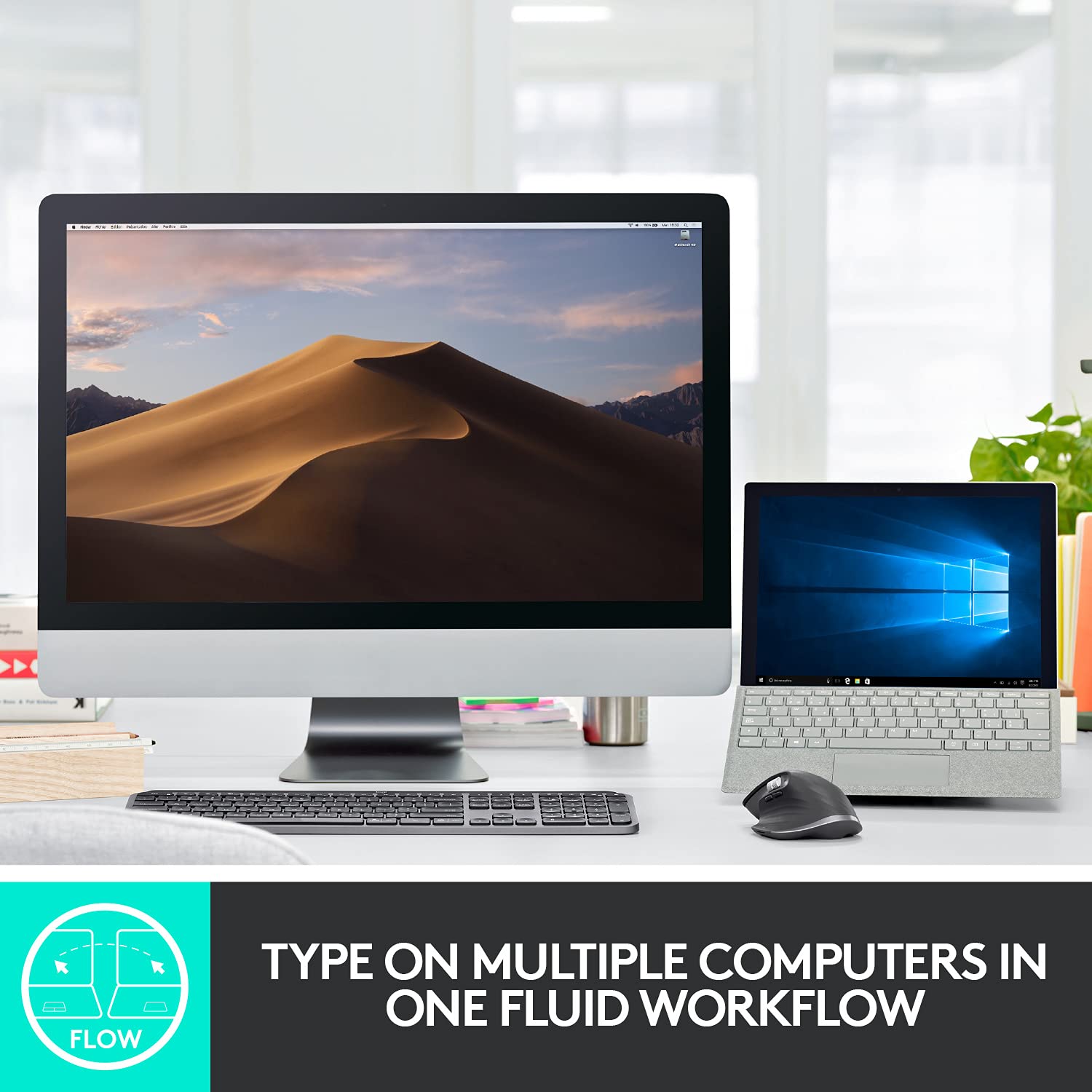 logitech MX Keys Rechargeable Bluetooth Wireless Keyboard with Multi Device Connectivity (Tactile Responsive Typing, Black) logitech MX Keys Rechargeable Bluetooth Wireless Keyboard with Multi Device Connectivity (Tactile Responsive Typing, Black)_8