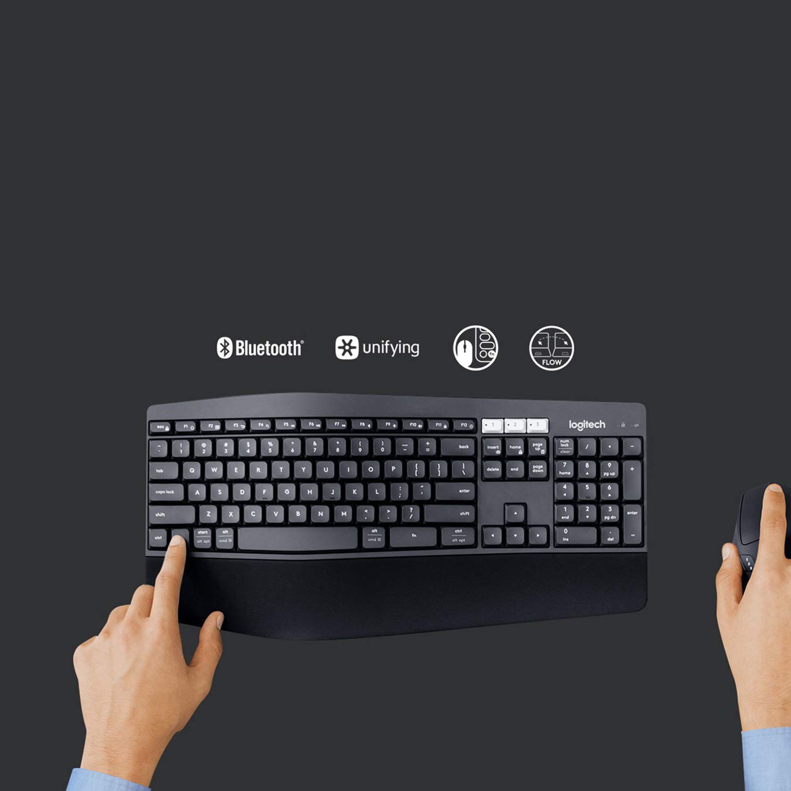 logitech MK850 Wireless Keyboard & Mouse Combo (1000 DPI, Advanced Optical Tracking, Black) logitech MK850 Wireless Keyboard & Mouse Combo (1000 DPI, Advanced Optical Tracking, Black)_5