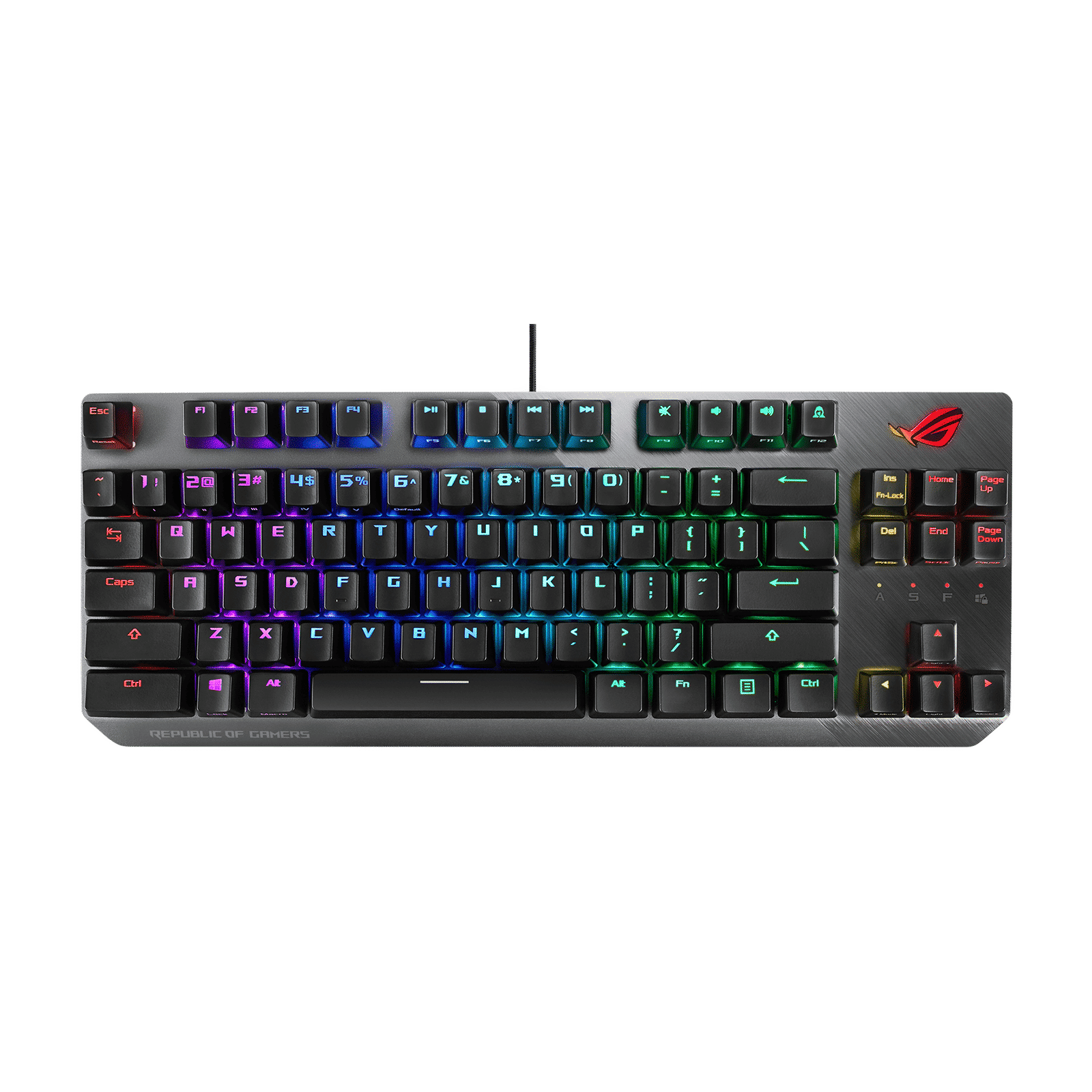 ASUS ROG Strix Scope TKL Wired Gaming Keyboard with Mechanical RGB Keys (Aura Sync lighting, Black & Grey)_4
