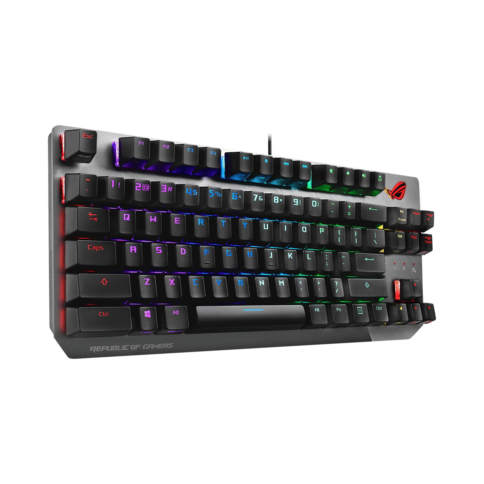 ASUS ROG Strix Scope TKL Wired Gaming Keyboard with Mechanical RGB Keys (Aura Sync lighting, Black & Grey)_5