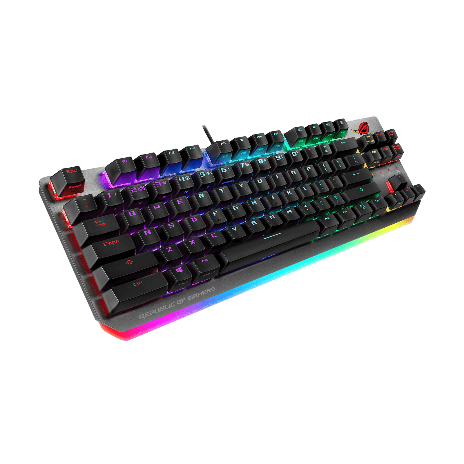 ASUS ROG Strix Scope TKL Wired Gaming Keyboard with Mechanical RGB Keys (Aura Sync lighting, Black & Grey)_7