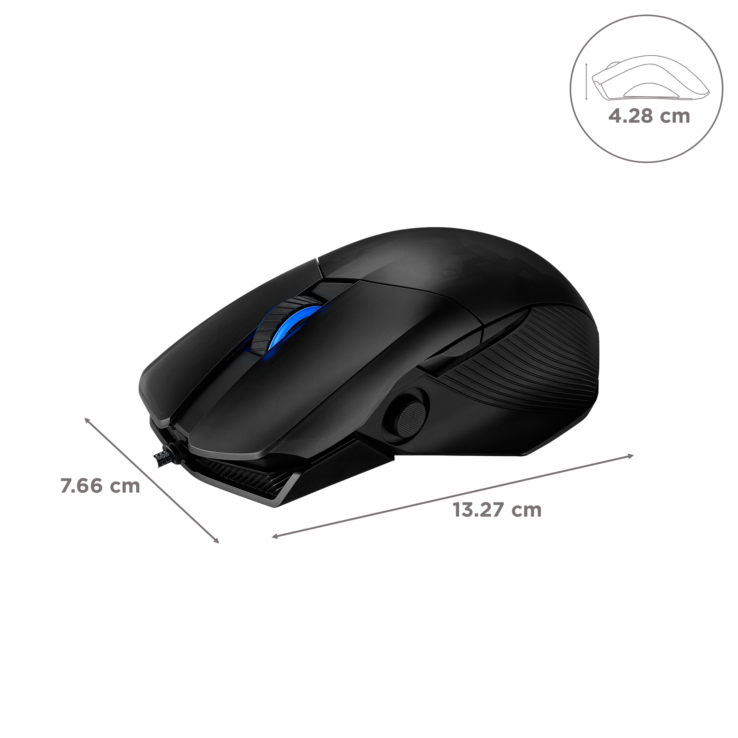 ASUS ROG Chakram Core Wired Optical Gaming Mouse (16000 DPI, Push-Fit Switch Sockets Design, Black)_3