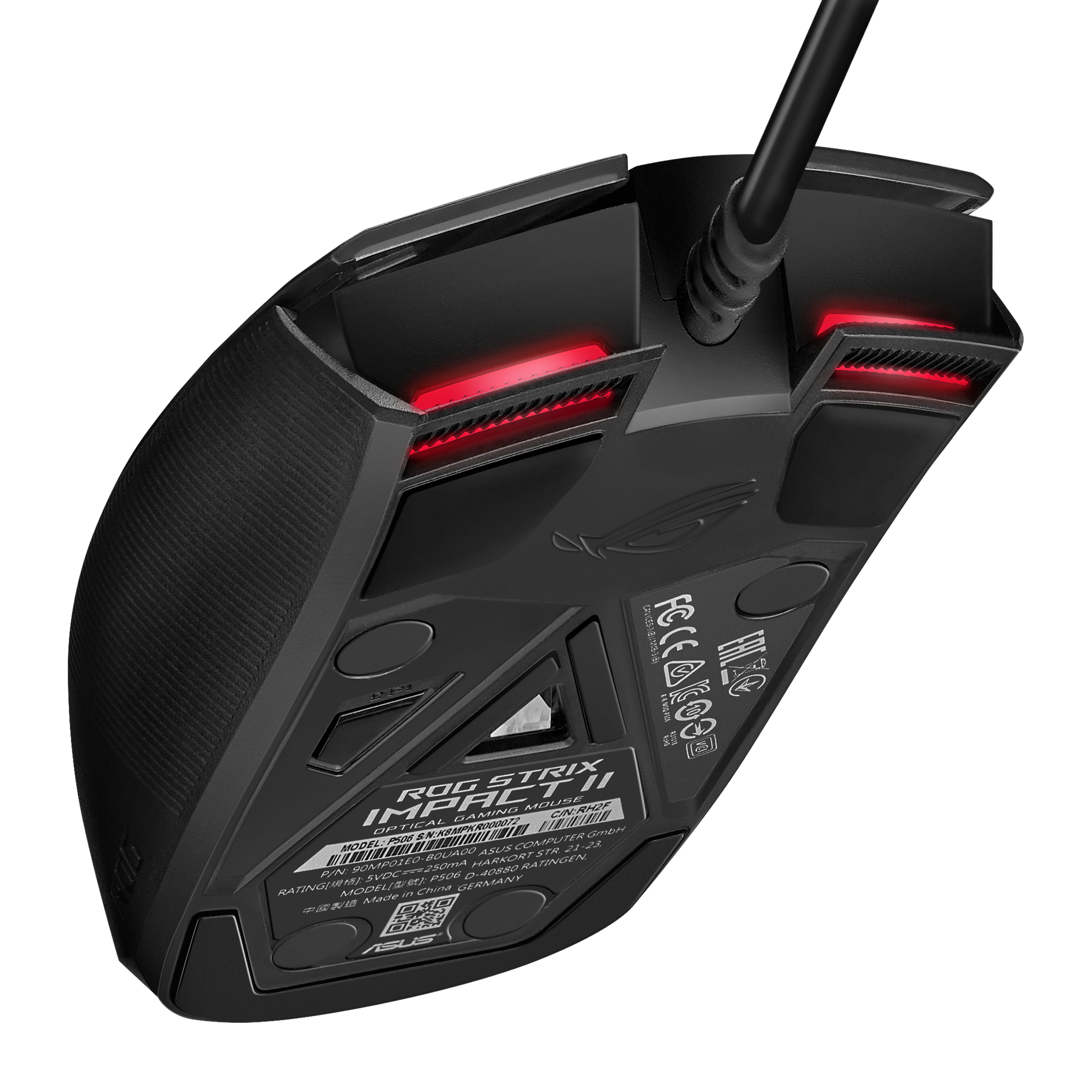 ASUS ROG Strix Impact II Wired Optical Gaming Mouse (6200 DPI, Ambidextrous Design, Black)_9