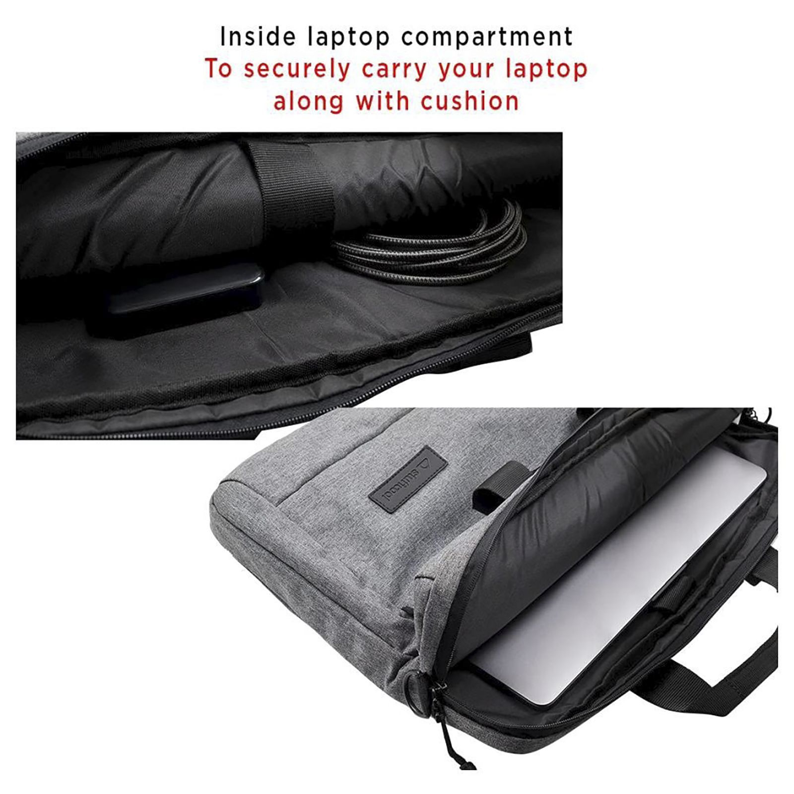 stuffcool Magnus Polyester Laptop Sling Bag for 15.6 & 16 Inch Laptop (29 L, Lightweight, Grey)_7