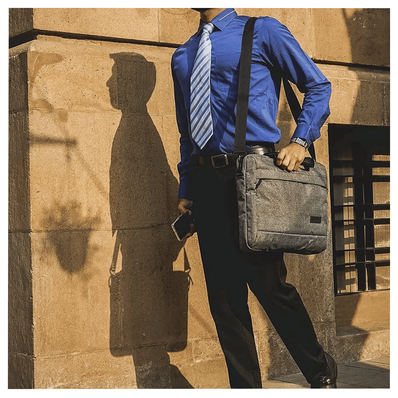 stuffcool Magnus Polyester Laptop Sling Bag for 15.6 & 16 Inch Laptop (29 L, Lightweight, Grey)_9