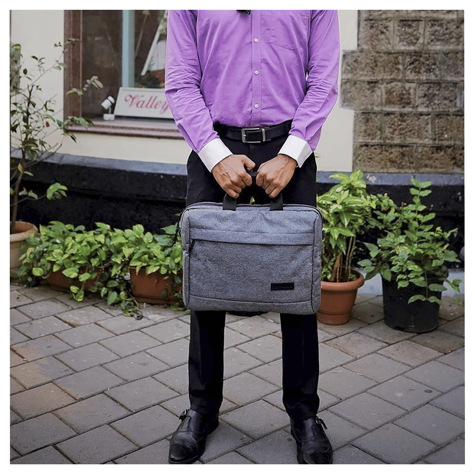 stuffcool Magnus Polyester Laptop Sling Bag for 15.6 & 16 Inch Laptop (29 L, Lightweight, Grey)_5