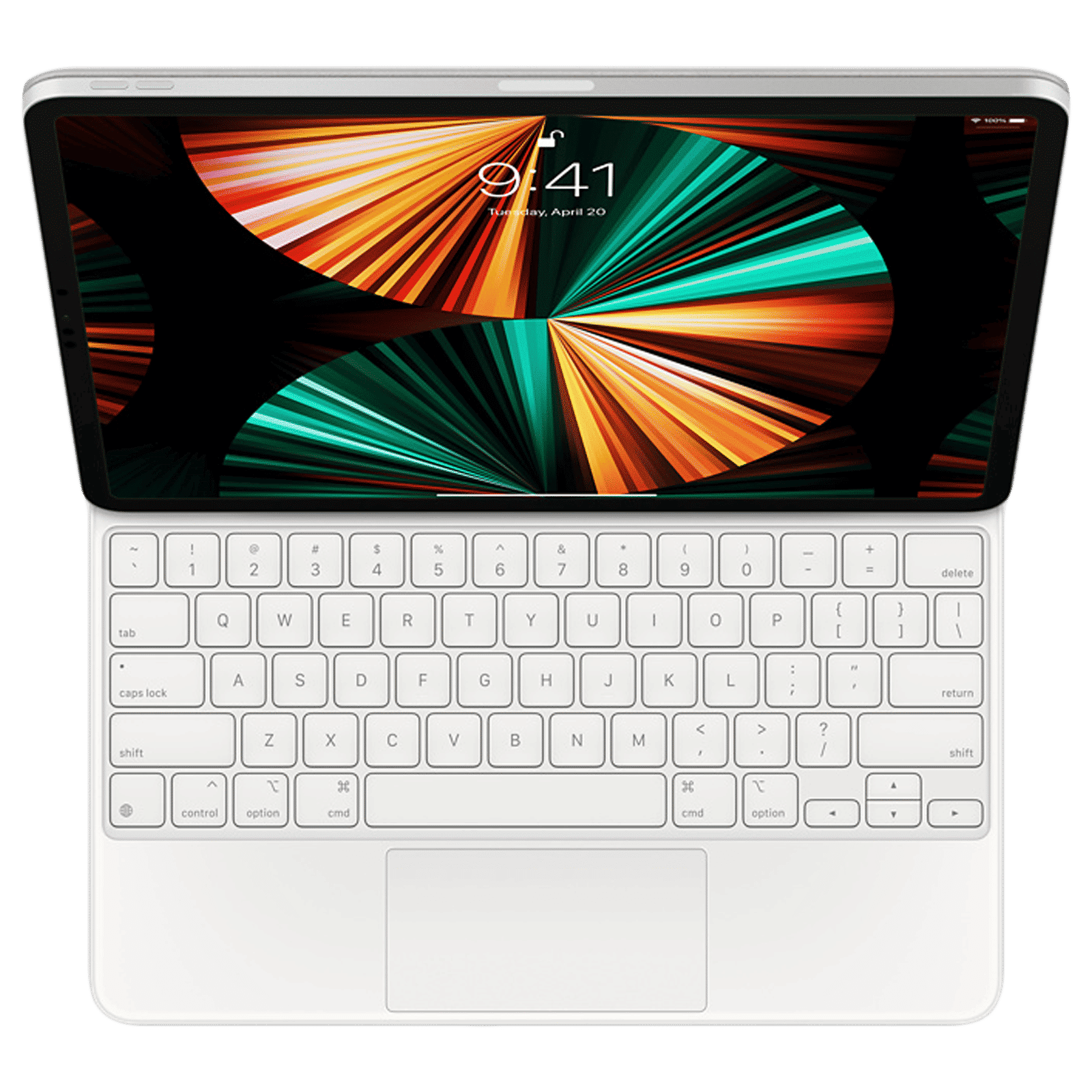 Apple Magic Bluetooth Keyboard for iPad Pro 12.9 Inch (3rd, 4th, 5th & 6th Gen) with Touchpad (Multi Touch Gestures, White)_2