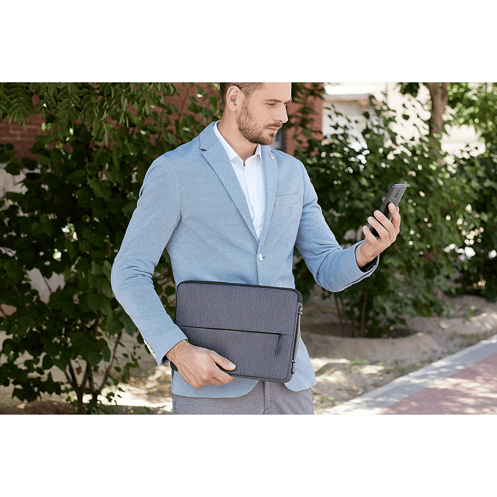 Lenovo Urban Polyester Laptop Sleeve for 14 Inch Laptop (Water Resistant, Charcoal Grey)_6