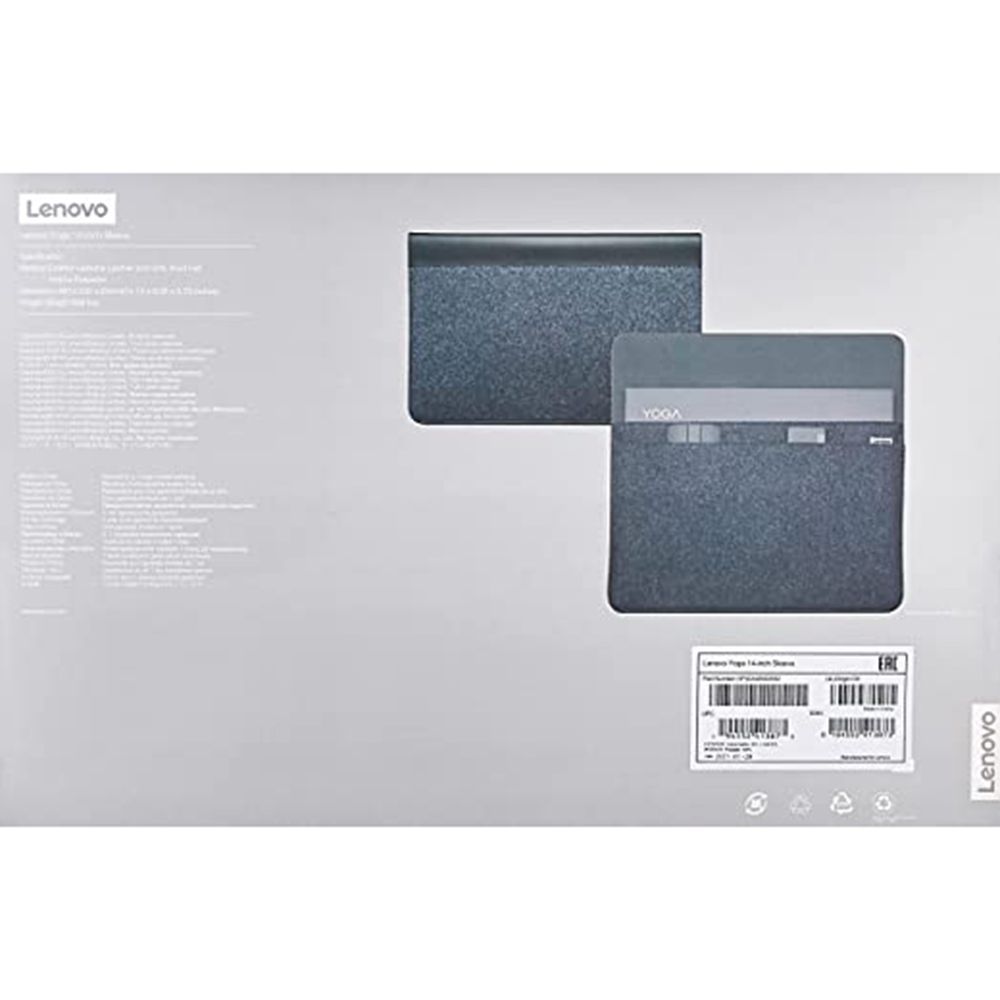 Lenovo Yoga Leather, Wool Felt Laptop Sleeve for 14 Inch Laptop (Dual Magnet Buckles, Black)_6