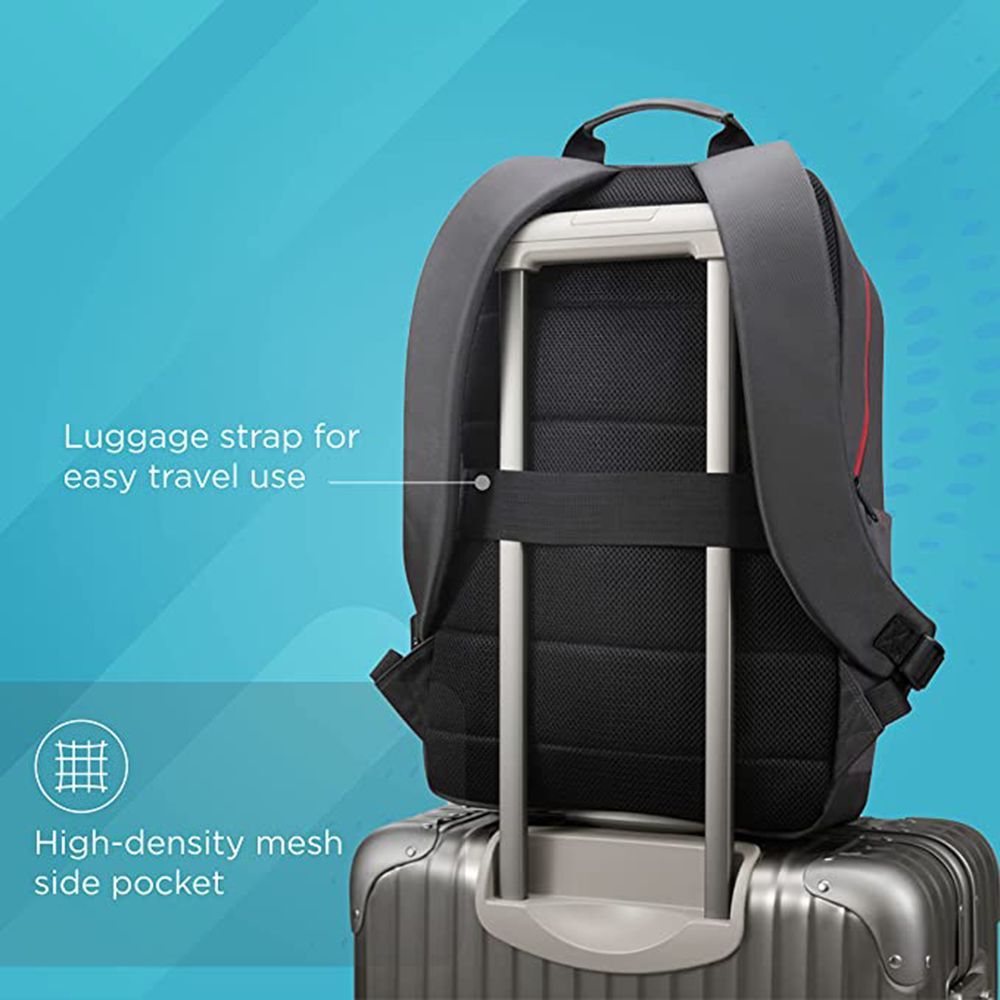 Lenovo Executive Polyester Laptop Backpack for 15.6 Inch Laptop (4 L, Water Resistant, Red/Grey) Lenovo Executive Polyester Laptop Backpack for 15.6 Inch Laptop (4 L, Water Resistant, Red/Grey)_9