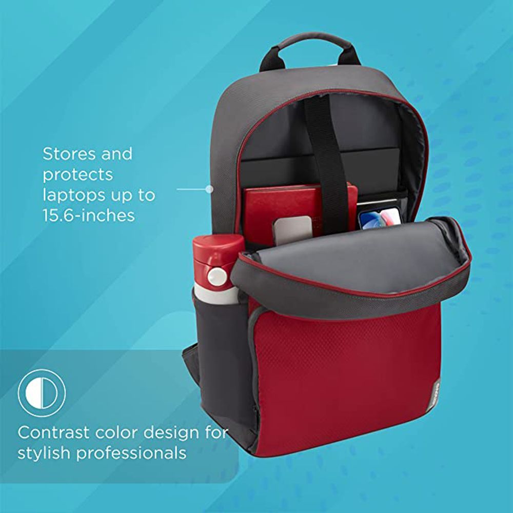 Lenovo Executive Polyester Laptop Backpack for 15.6 Inch Laptop (4 L, Water Resistant, Red/Grey) Lenovo Executive Polyester Laptop Backpack for 15.6 Inch Laptop (4 L, Water Resistant, Red/Grey)_11