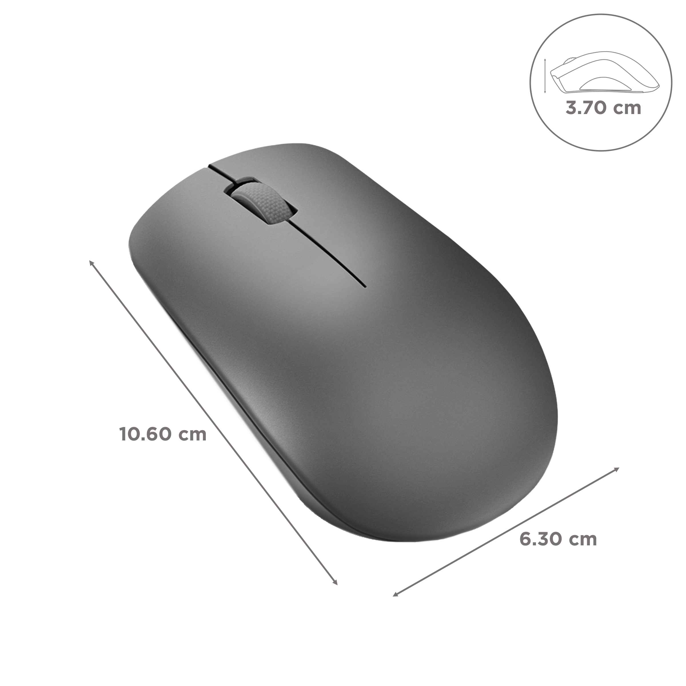 Lenovo 530 Wireless Optical Mouse (1200 DPI, Ergonomic Design, Graphite Grey)_3