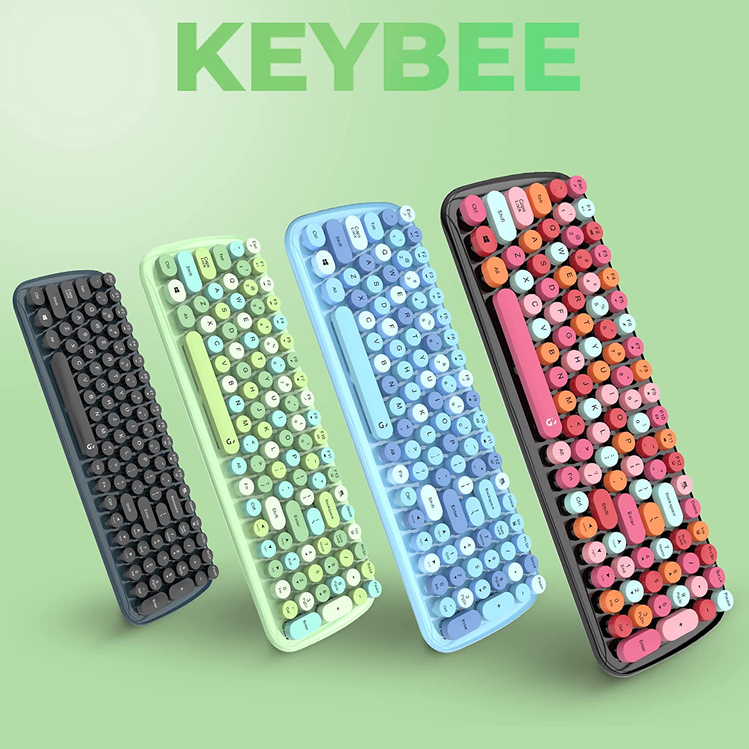 iGear KeyBee Rechargeable Wireless Keyboard & Mouse Combo (100 Keys, 1600 DPI Adjustable, Removable Key Caps, Green) iGear KeyBee Rechargeable Wireless Keyboard & Mouse Combo (100 Keys, 1600 DPI Adjustable, Removable Key Caps, Green)_6