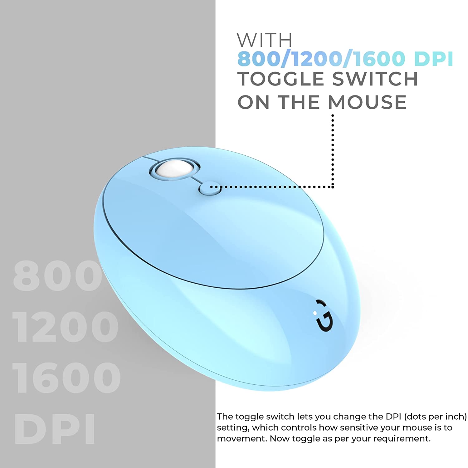 iGear KeyBee Rechargeable Wireless Keyboard & Mouse Combo (100 Keys, 1600 DPI Adjustable, Removable Key Caps, Blue)_9