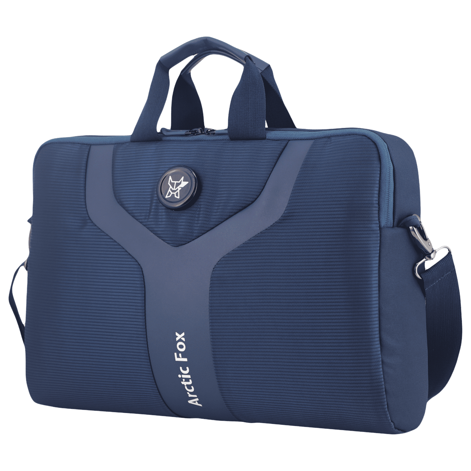 Arctic Fox Leather Laptop Carry Case for 15.5 Inch Laptop (8 L, Water Repellent, Blue)_8