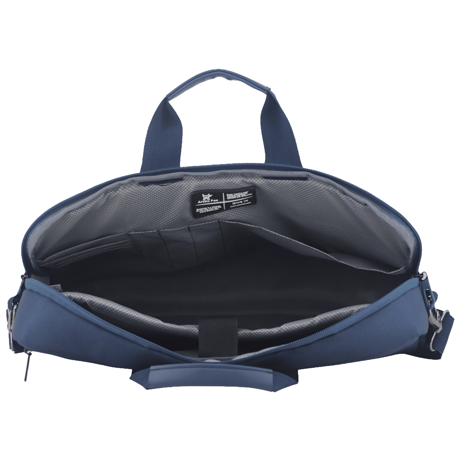 Arctic Fox Leather Laptop Carry Case for 15.5 Inch Laptop (8 L, Water Repellent, Blue)_4