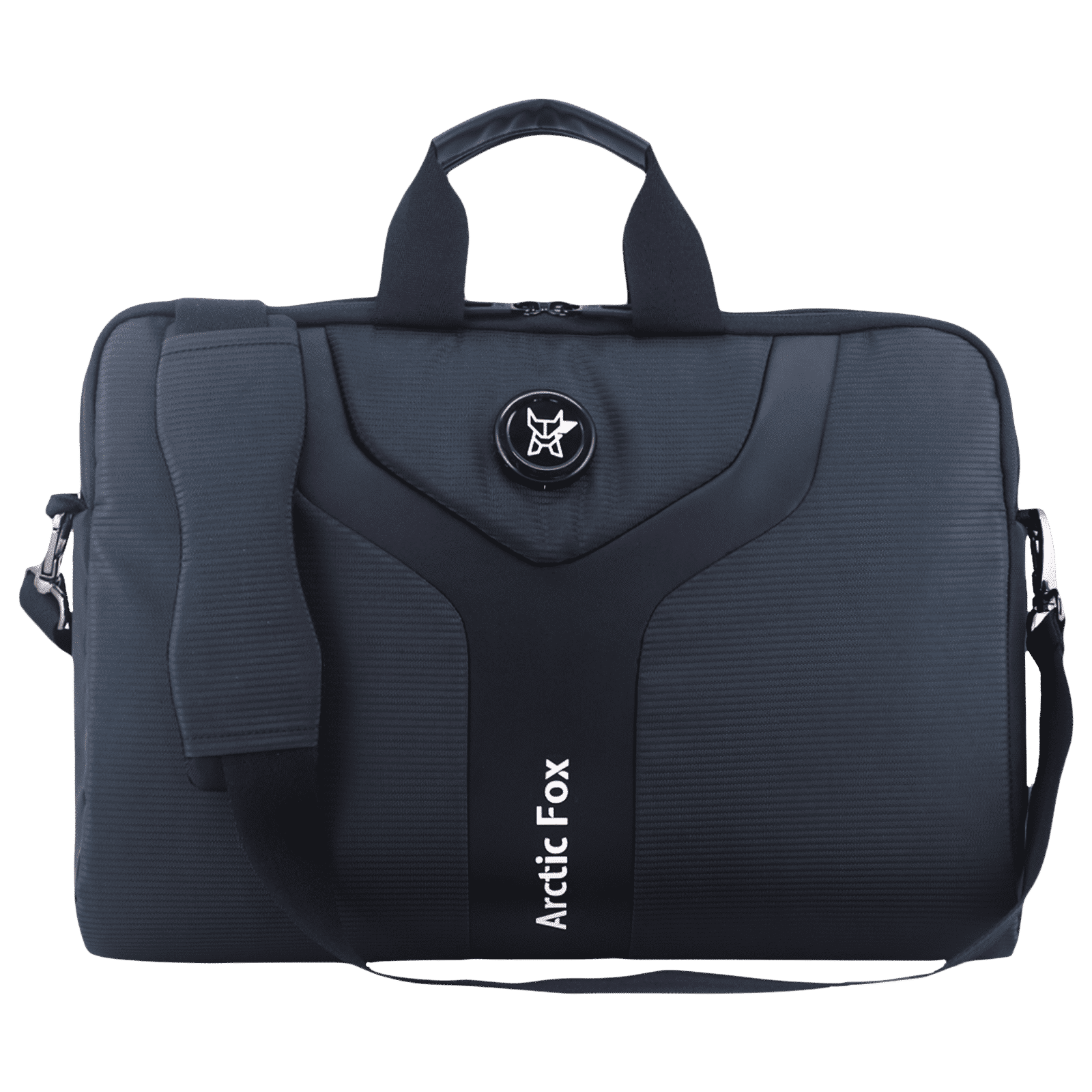 Arctic Fox Leather Laptop Carry Case for 15.5 Inch Laptop (8 L, Water Repellent, Black)_1