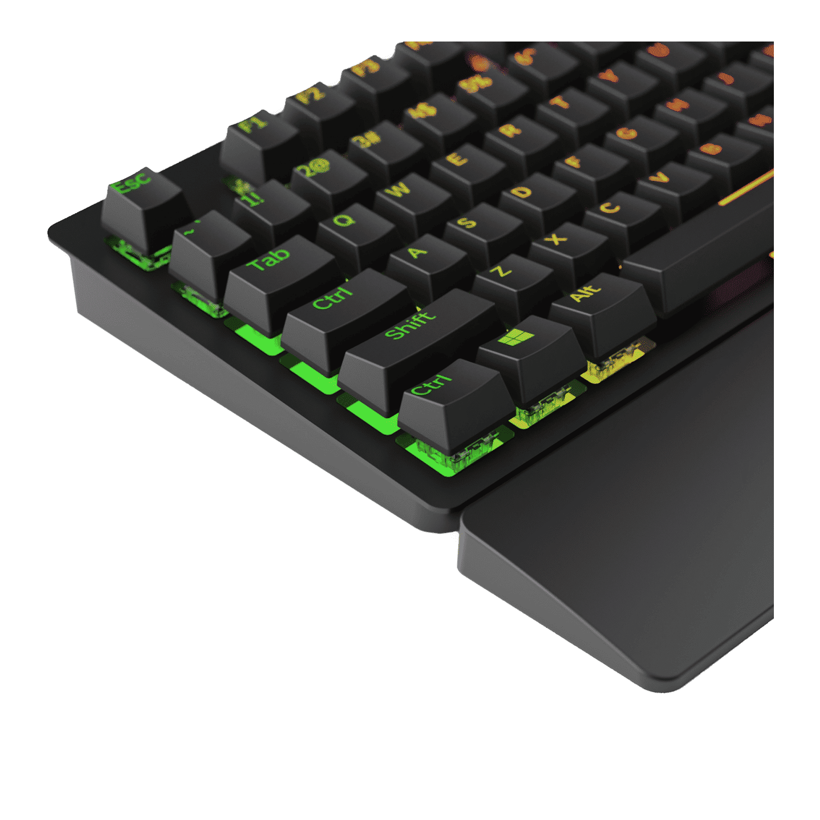 Red Gear Shadow Blade Wired Gaming Keyboard with Backlit Keys (Rainbow LED, Black)_10
