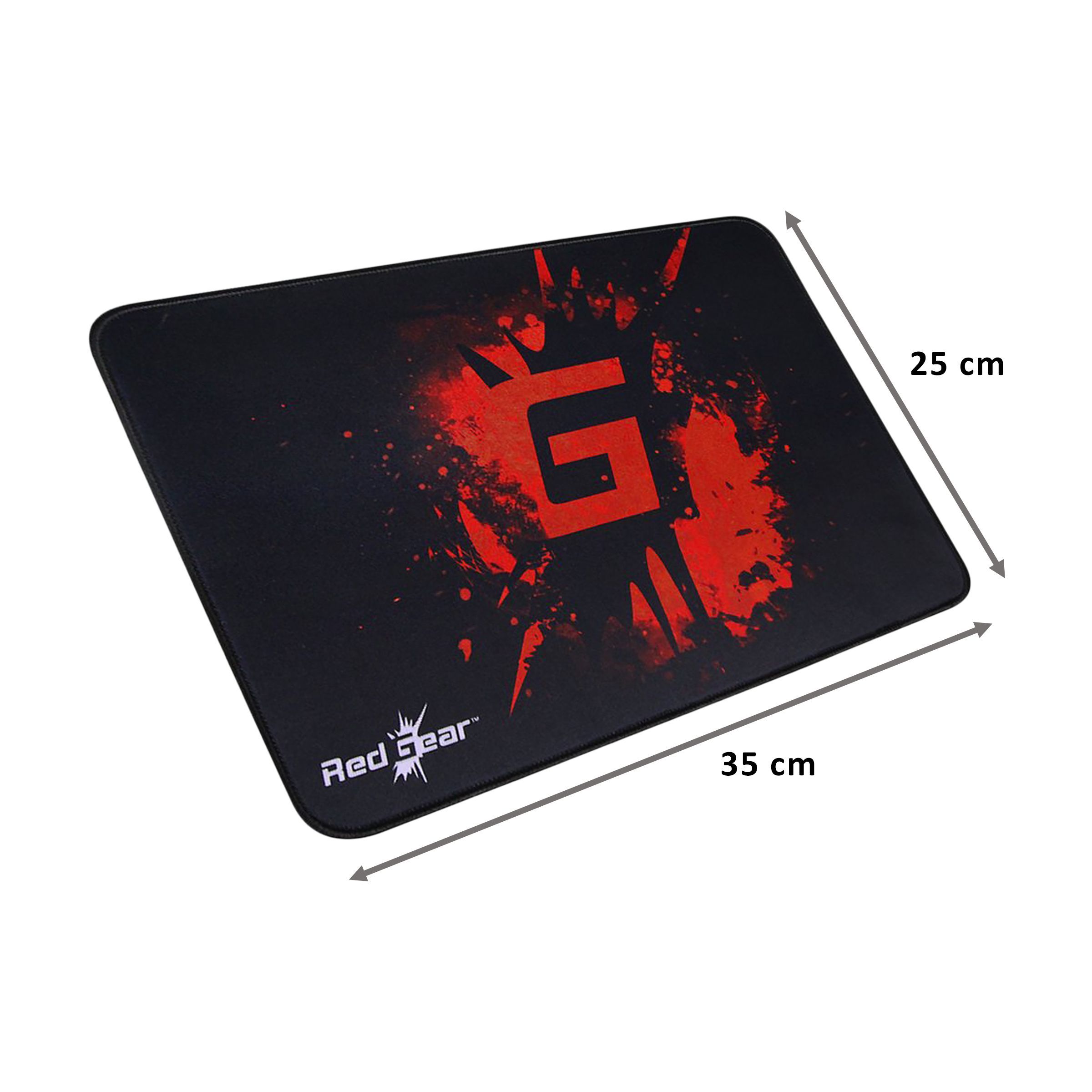Red Gear Gaming Mouse Pad (Sensor Responsive Coating, MP35, Black)_2