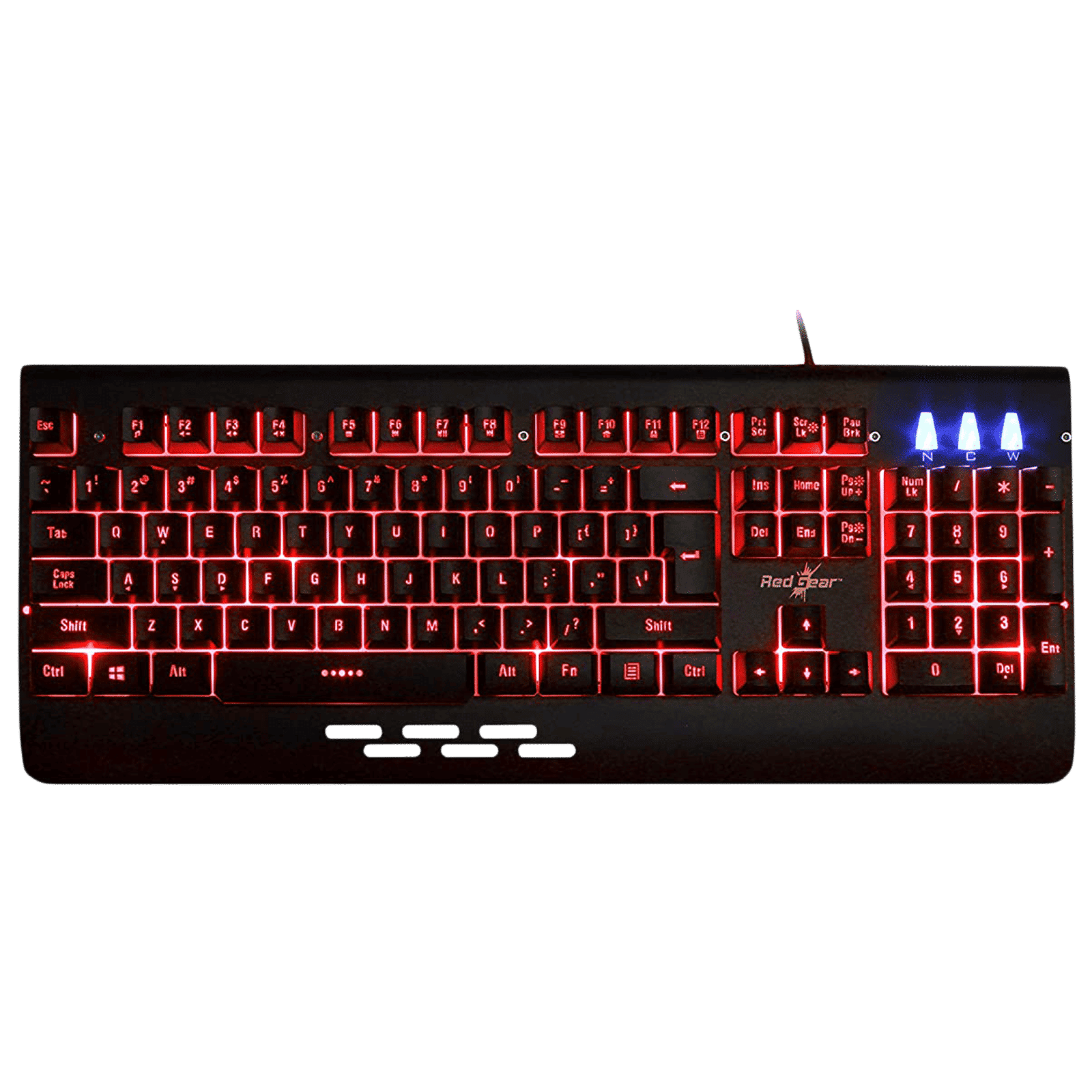 Red Gear Blaze 7 Wired Gaming Keyboard (LED Color Backlight, Black)_1