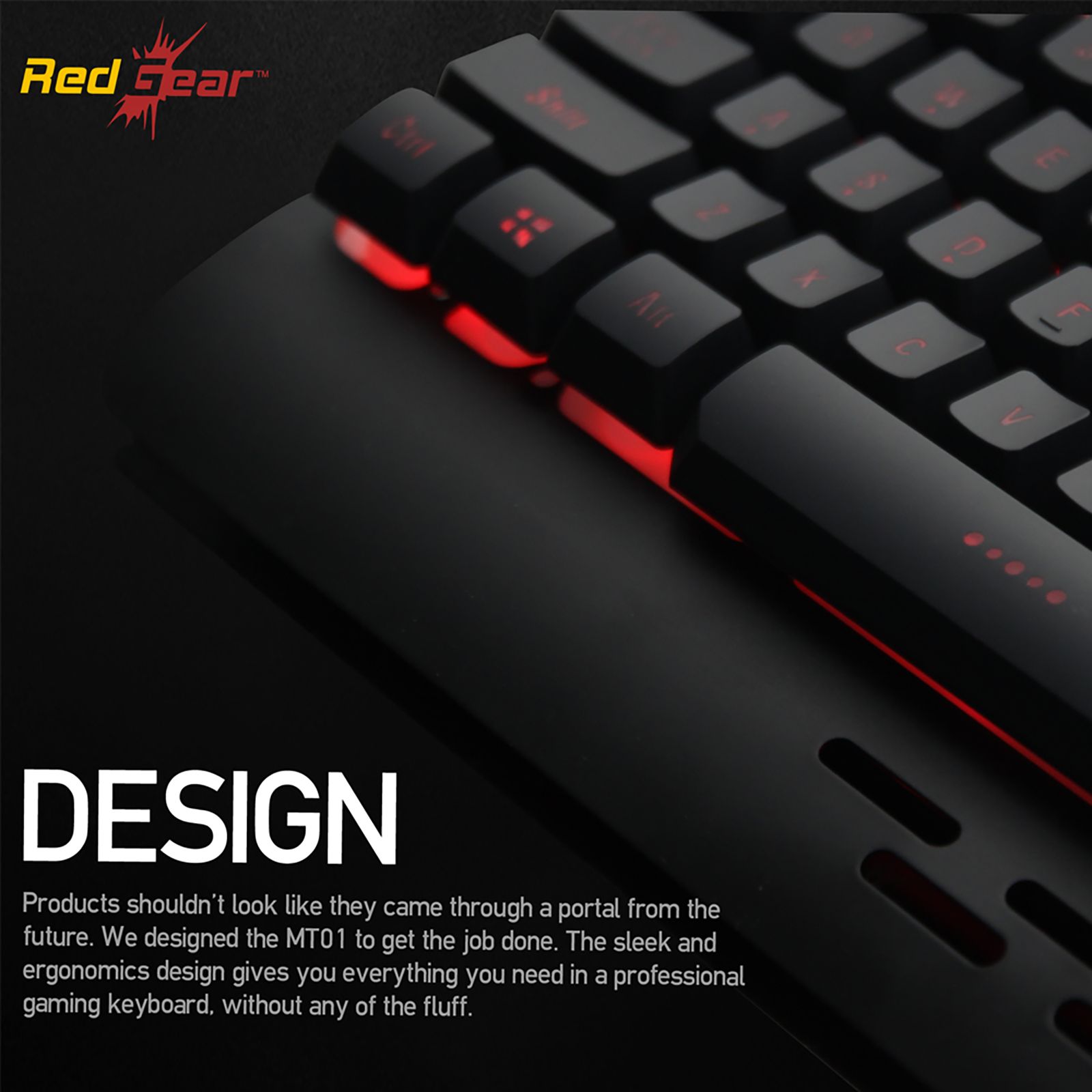 Red Gear Blaze 7 Wired Gaming Keyboard (LED Color Backlight, Black)_7