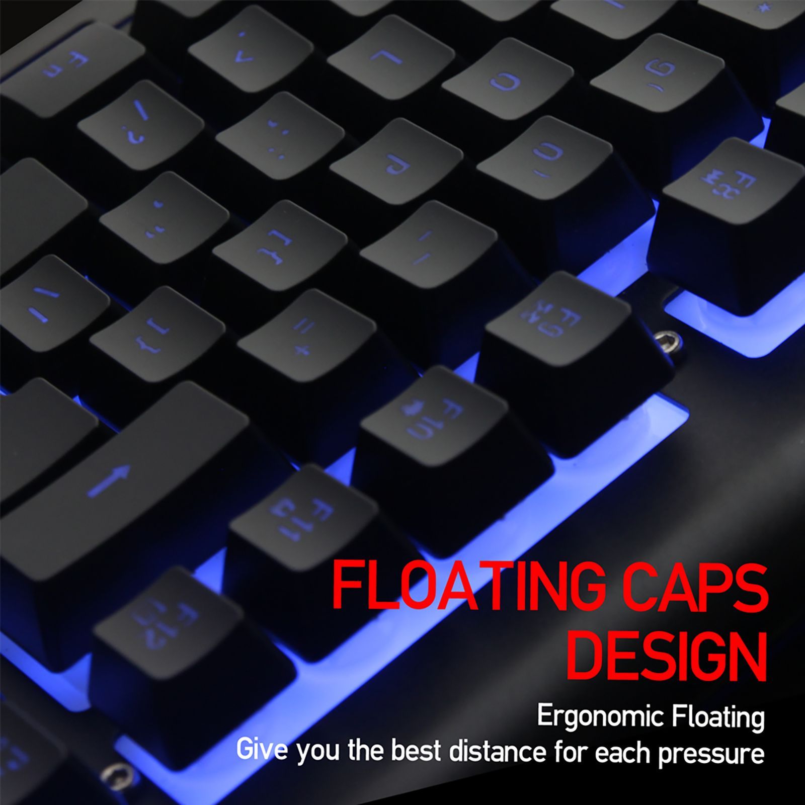 Red Gear Blaze 7 Wired Gaming Keyboard (LED Color Backlight, Black)_9