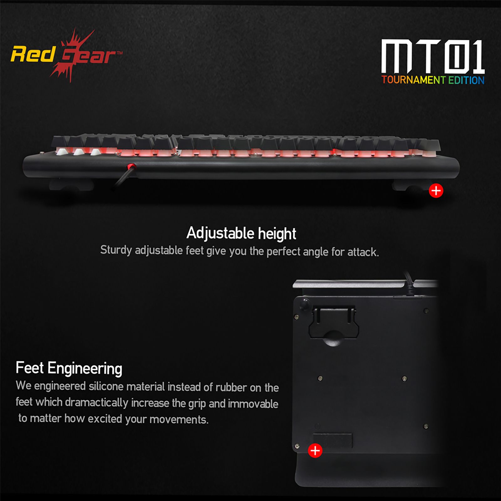 Red Gear Blaze 7 Wired Gaming Keyboard (LED Color Backlight, Black)_12