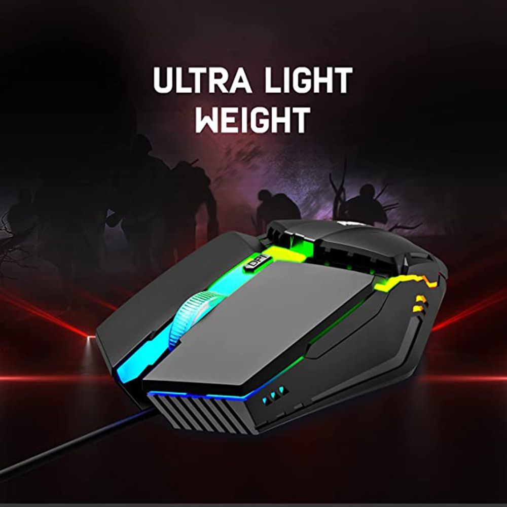 Red Gear A-10 Wired Optical Gaming Mouse (2400 DPI, Light Sync RGB, Black) Red Gear A-10 Wired Optical Gaming Mouse (2400 DPI, Light Sync RGB, Black)_10