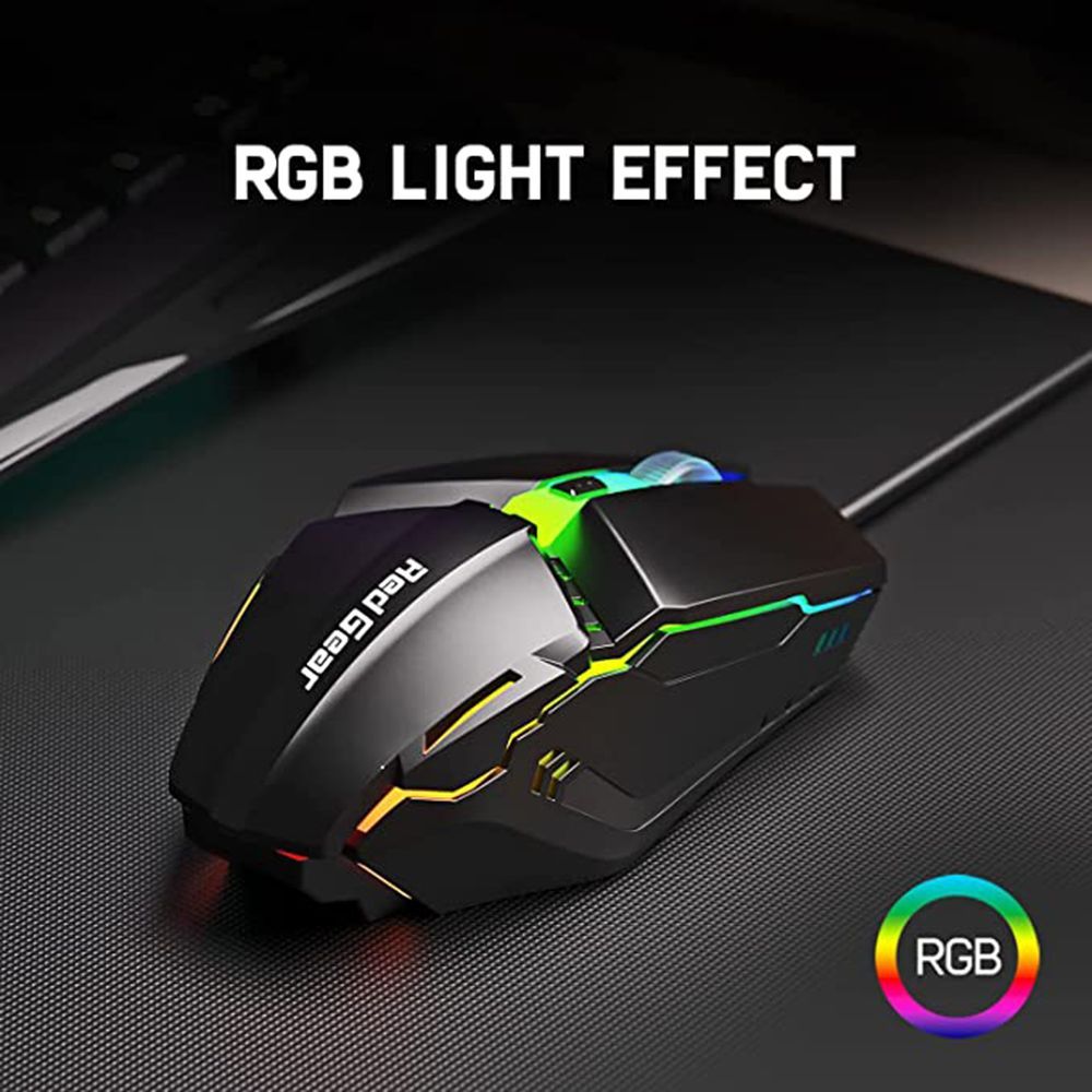Red Gear A-10 Wired Optical Gaming Mouse (2400 DPI, Light Sync RGB, Black) Red Gear A-10 Wired Optical Gaming Mouse (2400 DPI, Light Sync RGB, Black)_6