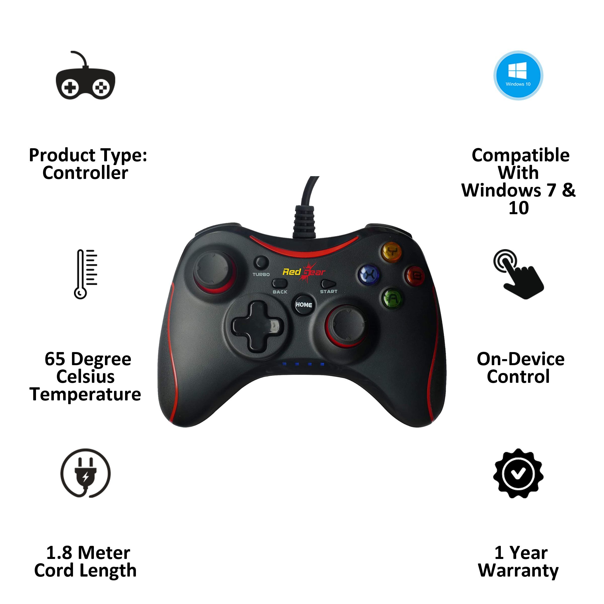 Red Gear Pro Wired Controller (Plug and Play, Black) Red Gear Pro Wired Controller (Plug and Play, Black)_6