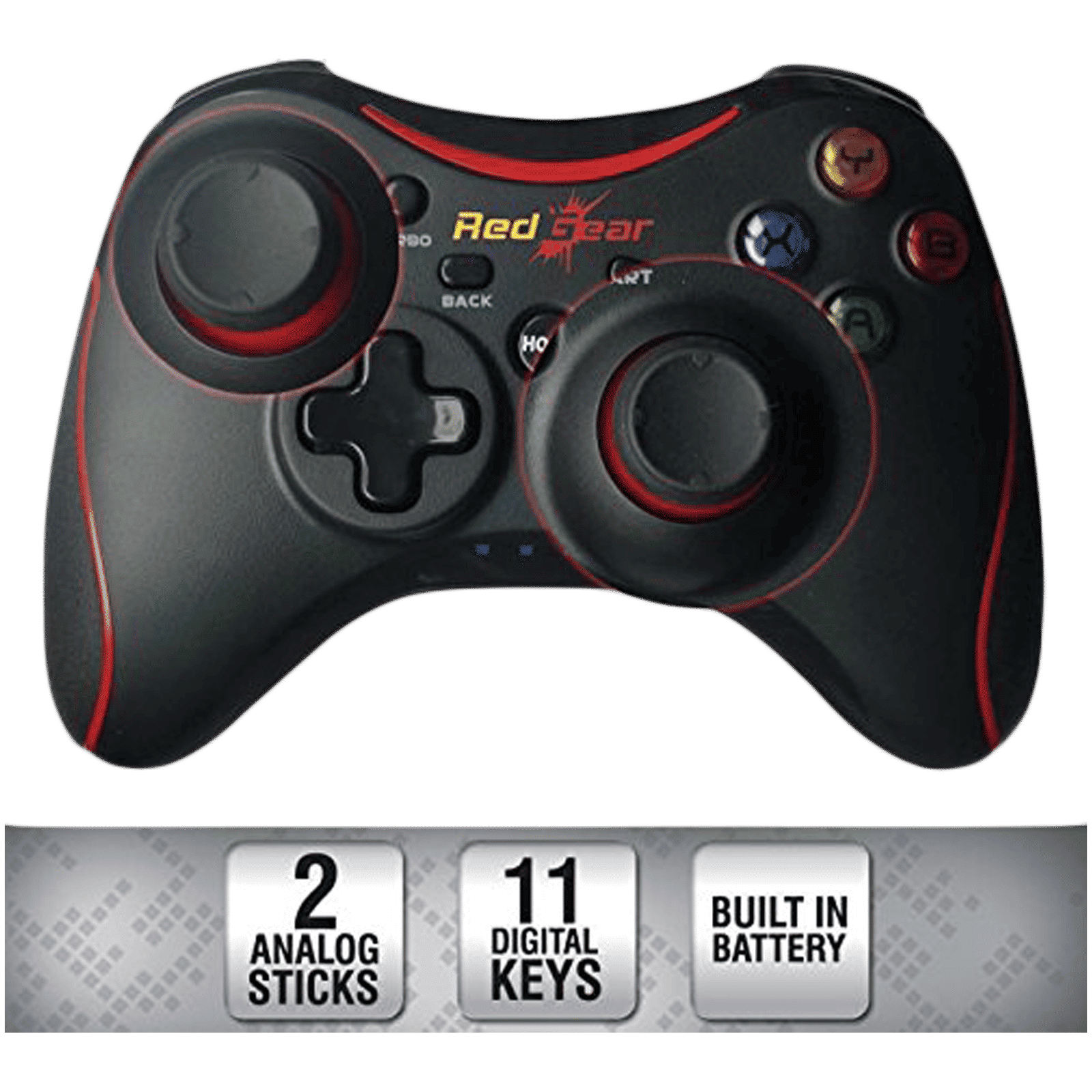 Red Gear Pro Wireless Controller for PC (Dual High Intensity Motors, 8904130841989, Black)_5
