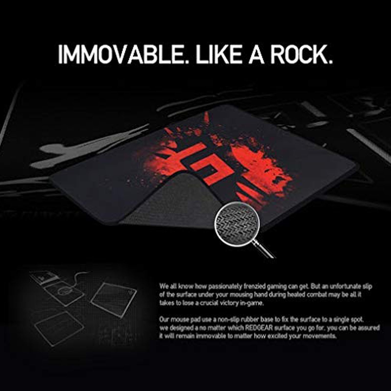 Red Gear MP80 Gaming Mouse Pad (Soft And Durable, 8904130838156, Black) Red Gear MP80 Gaming Mouse Pad (Soft And Durable, 8904130838156, Black)_5