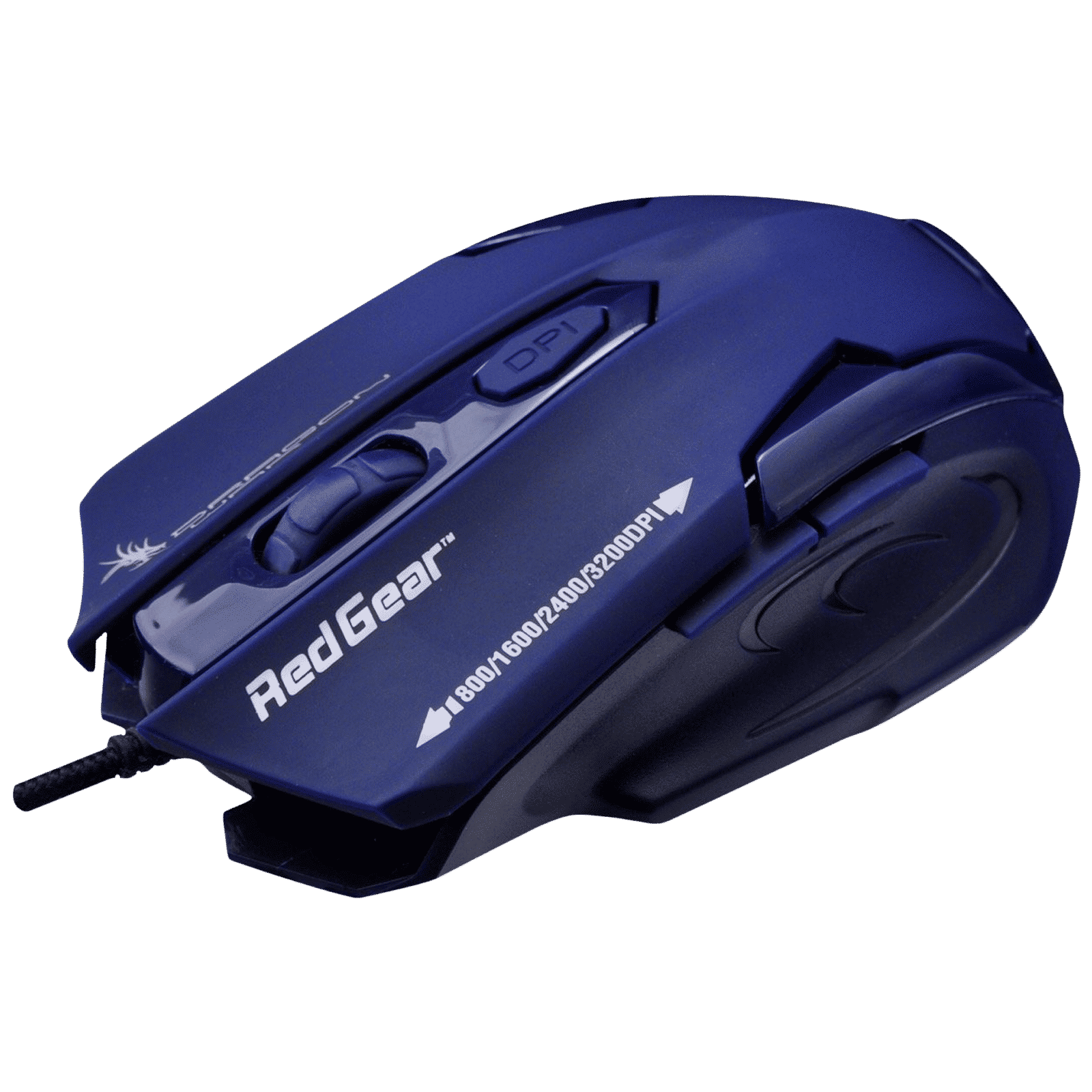 Red Gear Dragonwar Emera Wired Performance Gaming Mouse with Customizable Buttons (3200 DPI Adjustable, Blue Sensor Technology, Dark Blue)_4