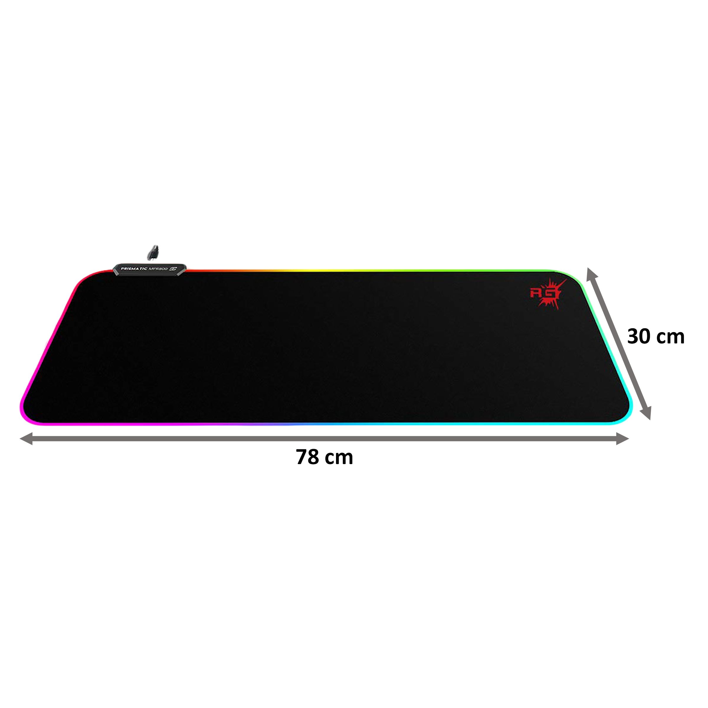Red Gear MPR800 Gaming Mouse Pad (4 LED Spectrum Modes, 8904130846038, Black)_2