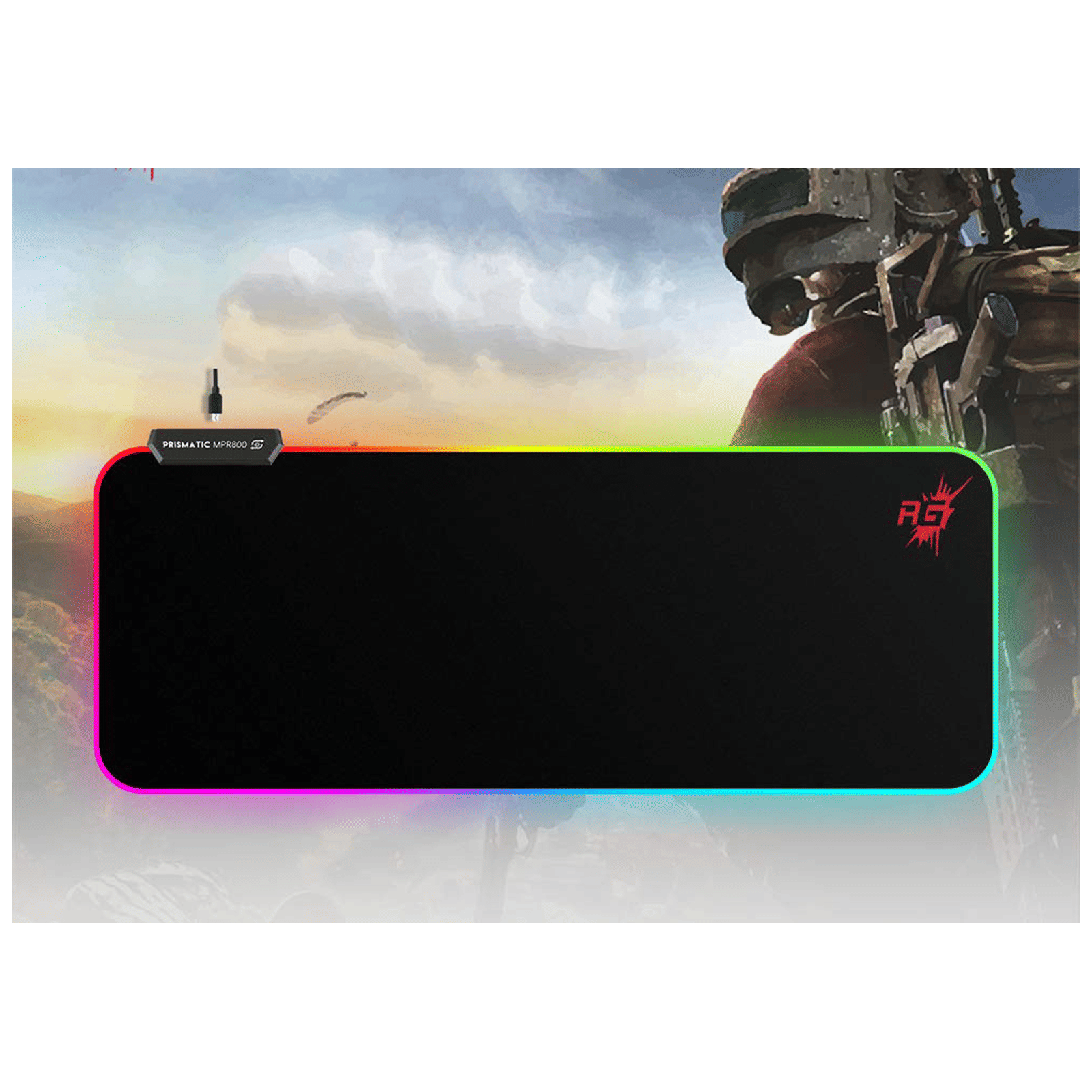 Red Gear MPR800 Gaming Mouse Pad (4 LED Spectrum Modes, 8904130846038, Black)_6
