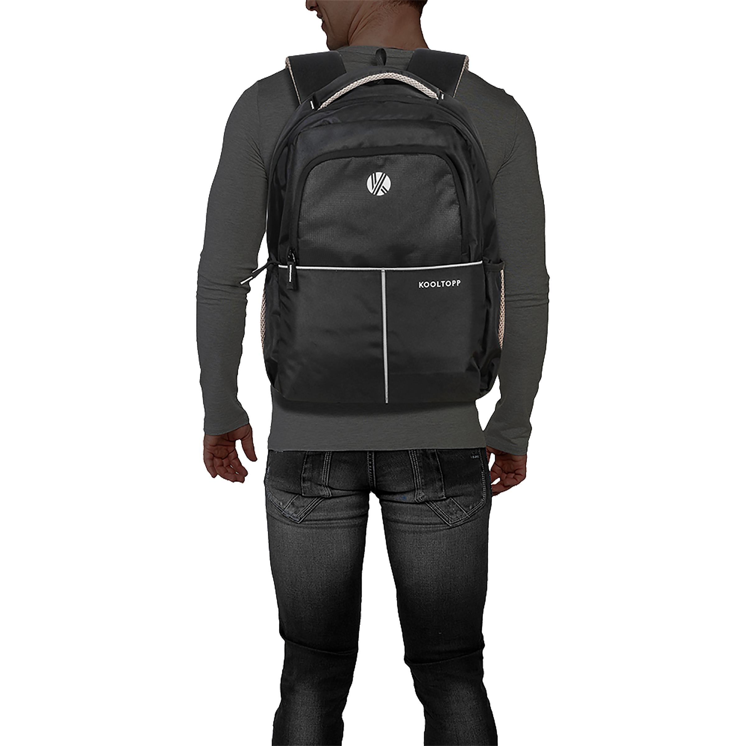 KOOLTOPP Altis Polyester Laptop Backpack for 15.6 Inch Laptop (22 L, Water Resistant, Black)_6