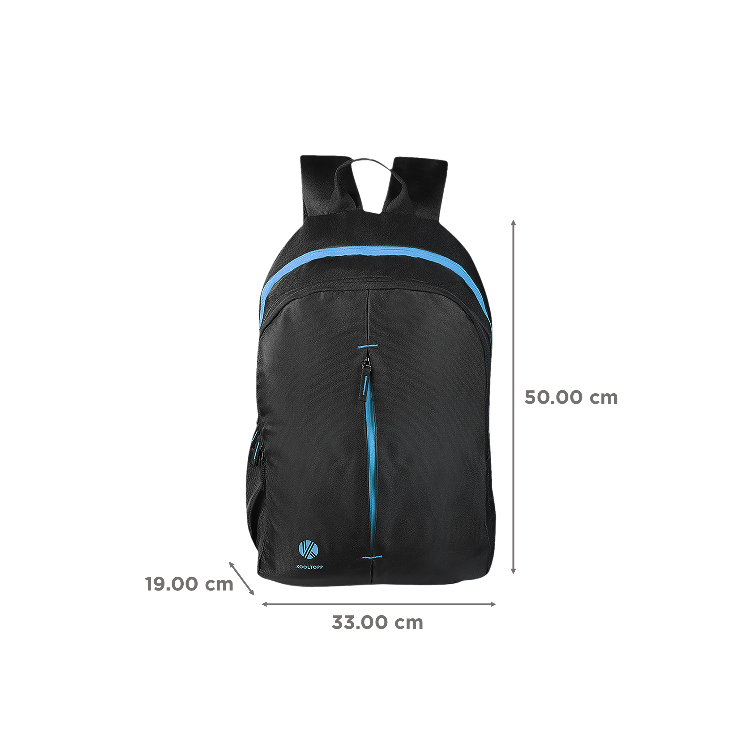 KOOLTOPP Odyssey Polyester Laptop Backpack for 15.6 Inch Laptop (31 L, Water Resistant, Blue/Black)_3